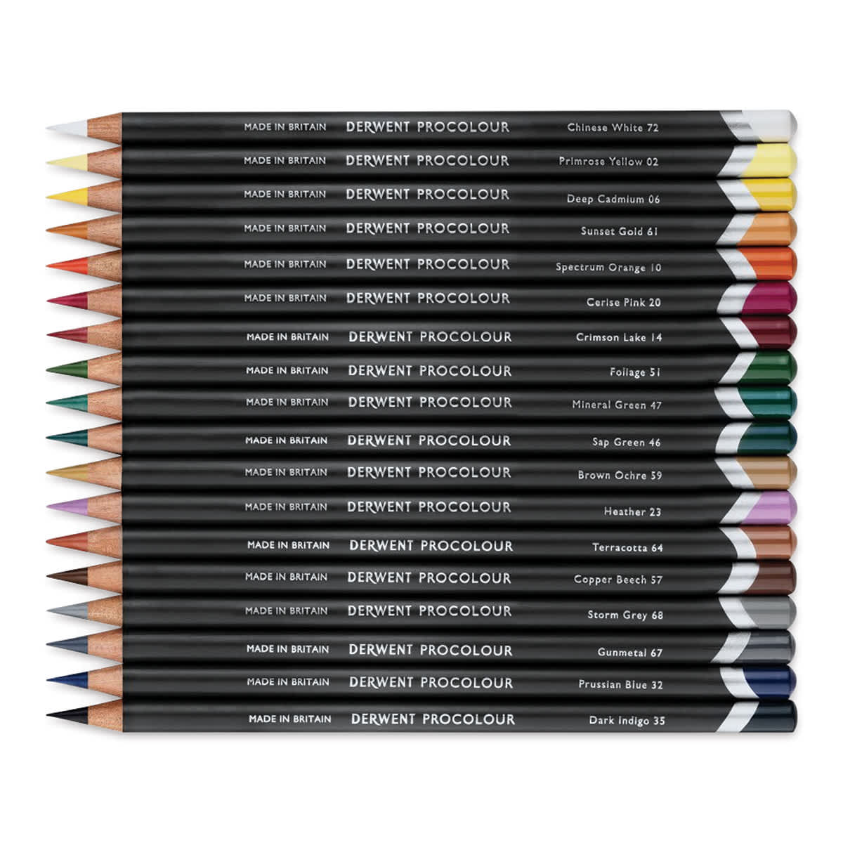 Derwent ProColour Colored Pencils - Set of 36 (set contents)
