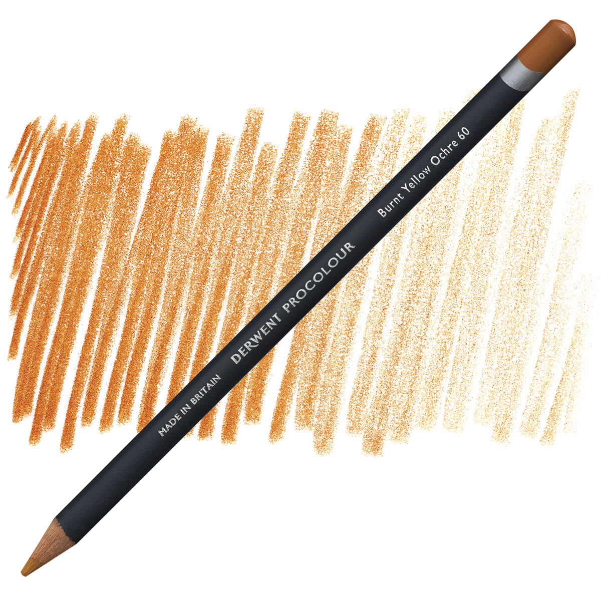 Derwent ProColour Colored Pencil - Burnt Yellow pencil and swatch