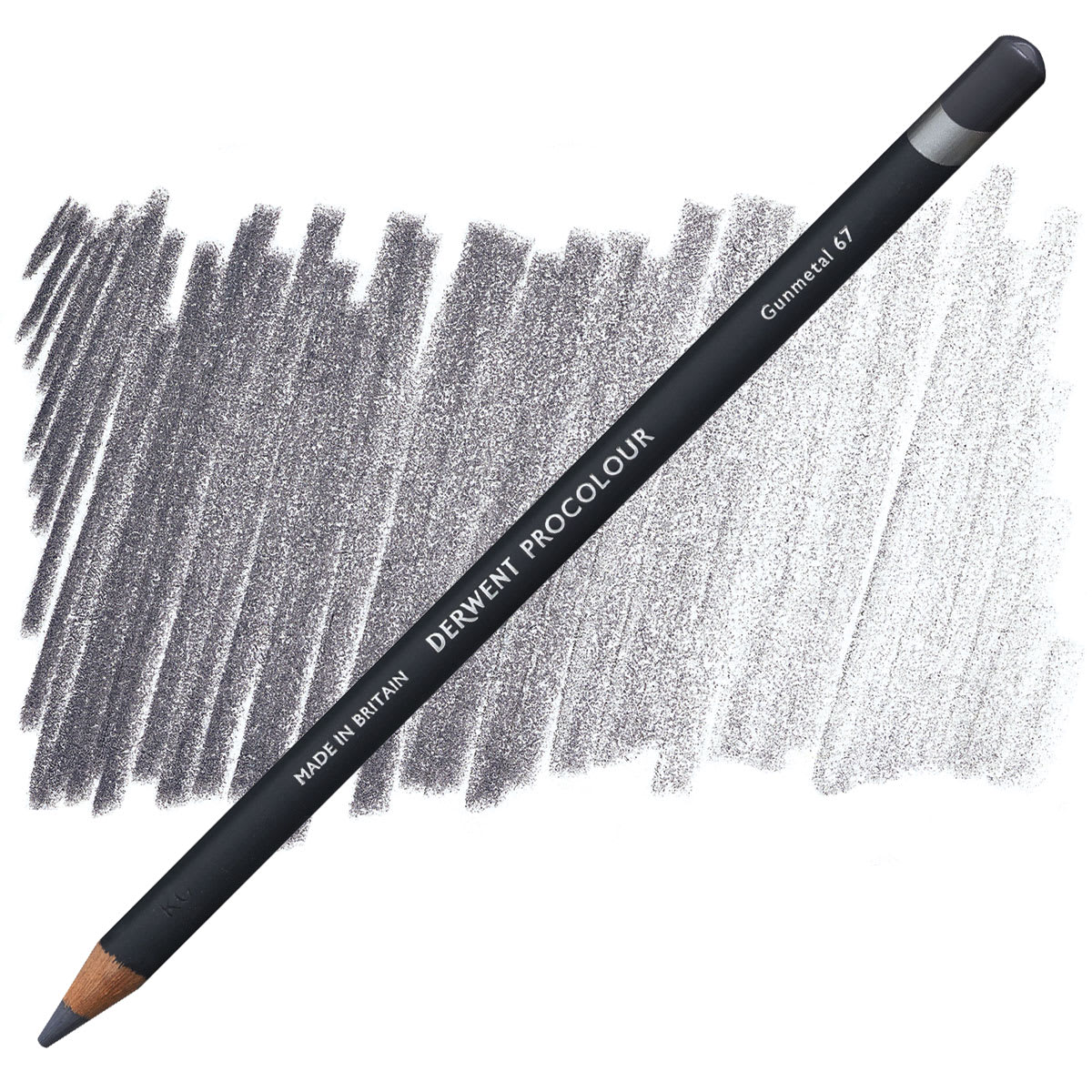 Derwent ProColour Colored Pencil - Gunmetal pencil and swatch