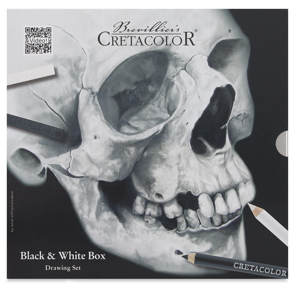 Cretacolor Black & White Drawing Set - Top view of front of package Cretacolor Black & White Drawing Set - Top view of front of package