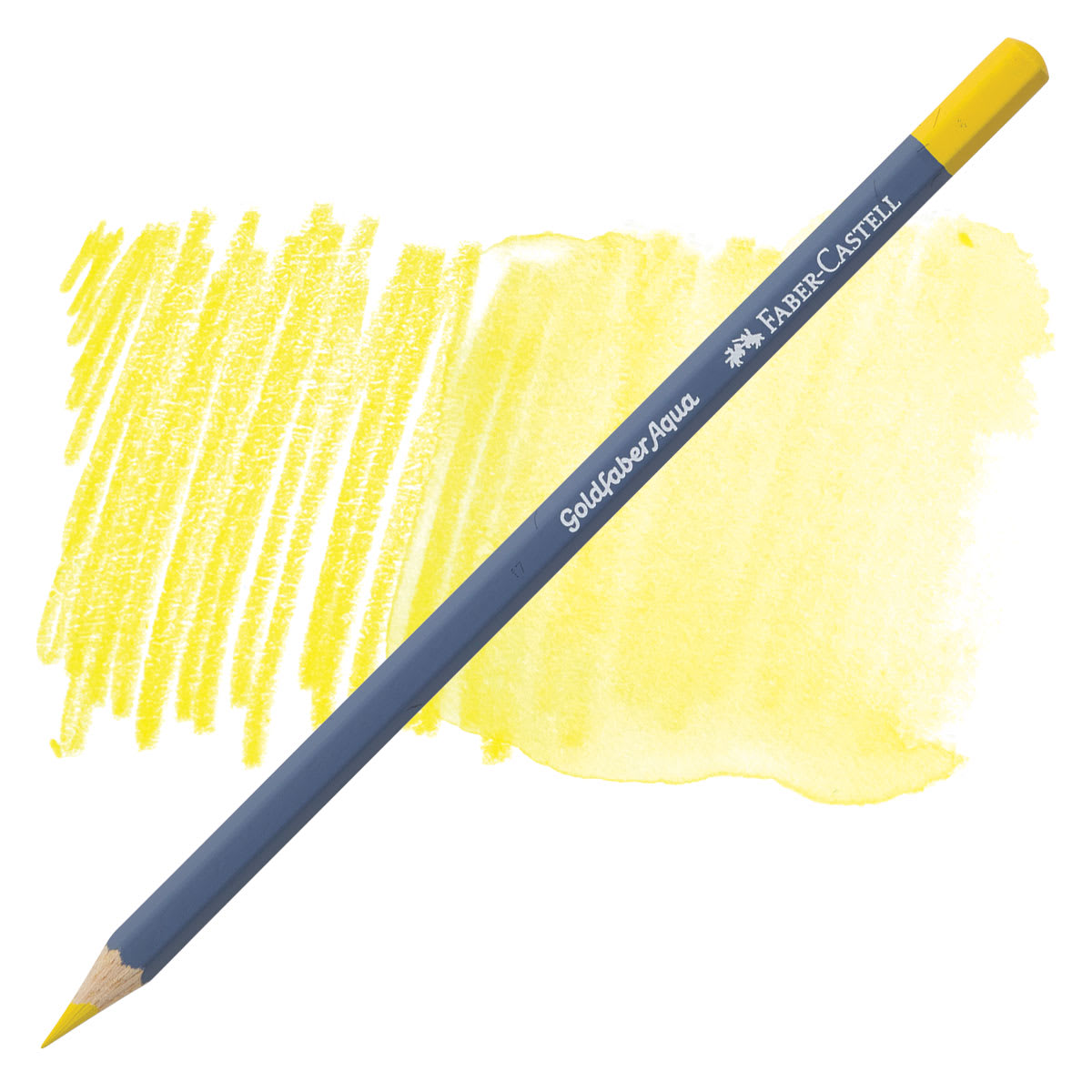 Faber Castell Goldfaber Aqua Watercolor Pencil - Cadmium Yellow 107 pencil and swatch