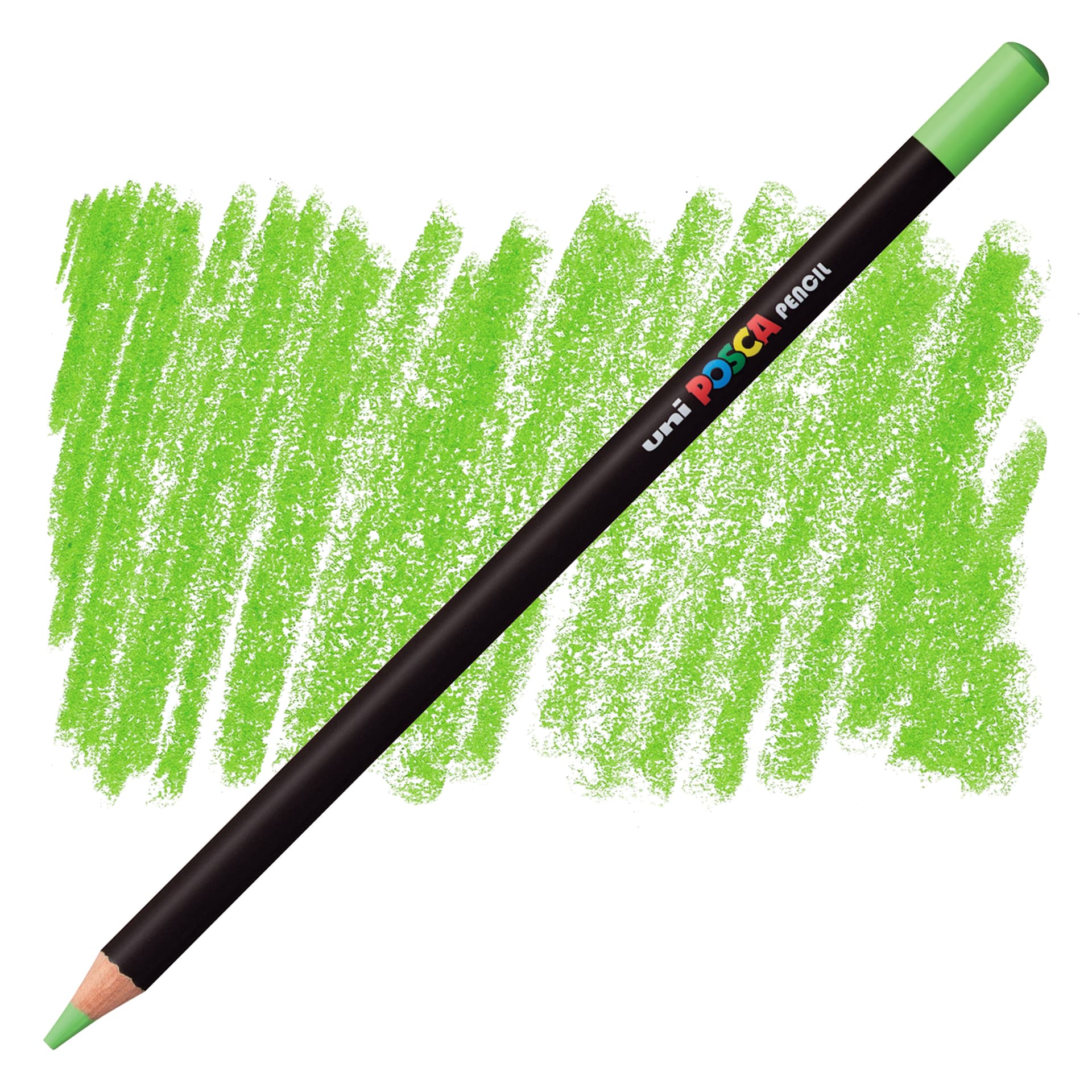 Posca Colored Pencil - Apple Green pencil and swatch