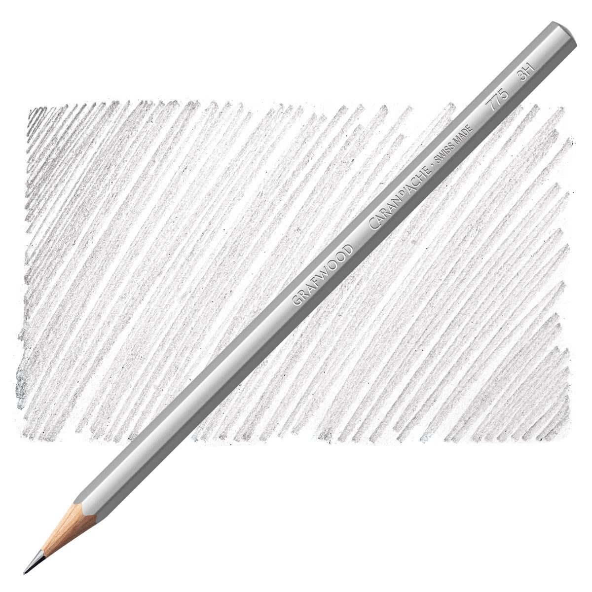 Caran d'Ache Grafwood Pencil - 3H pencil and swatch