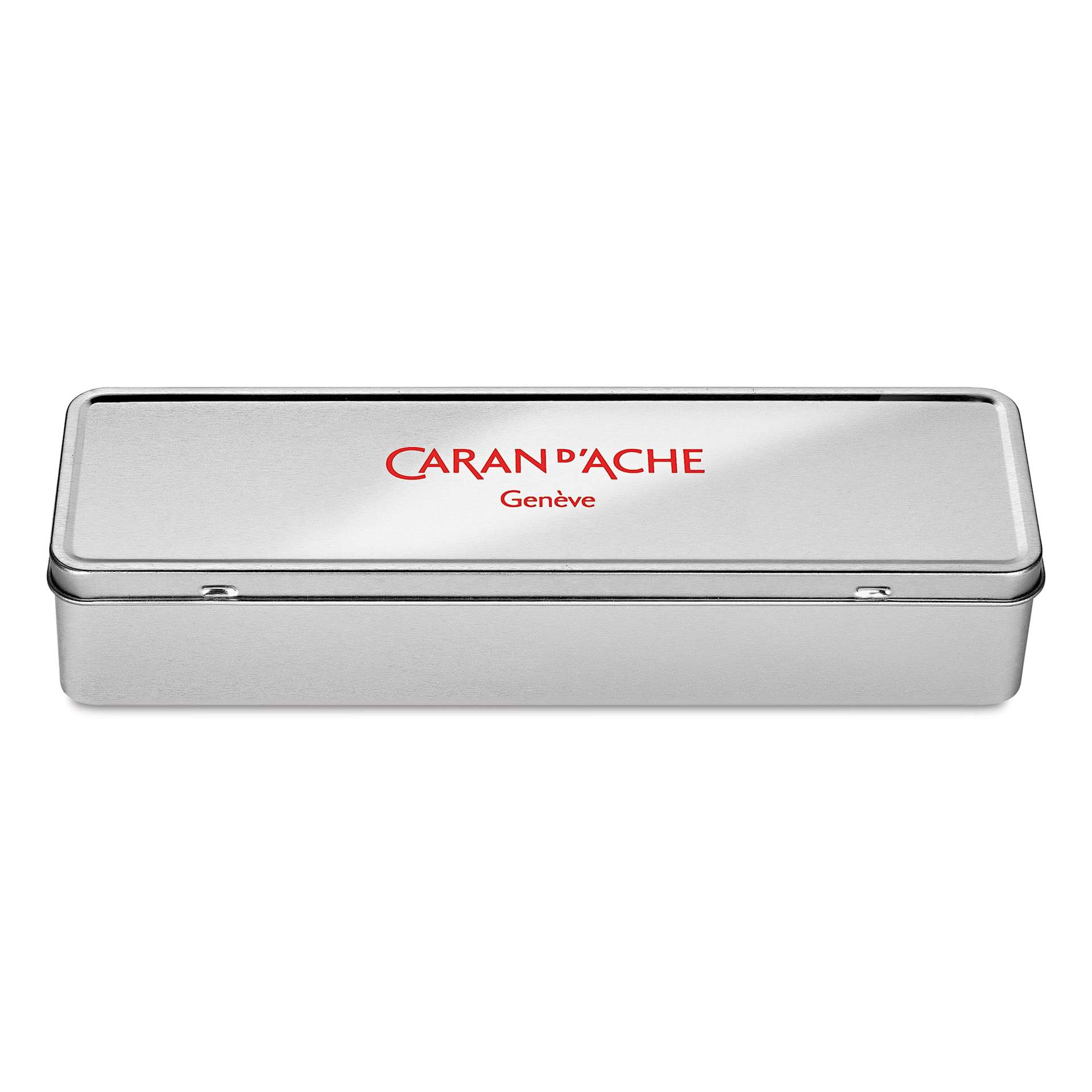 Caran D'Ache Empty Metal Tin - Deep Version, closed