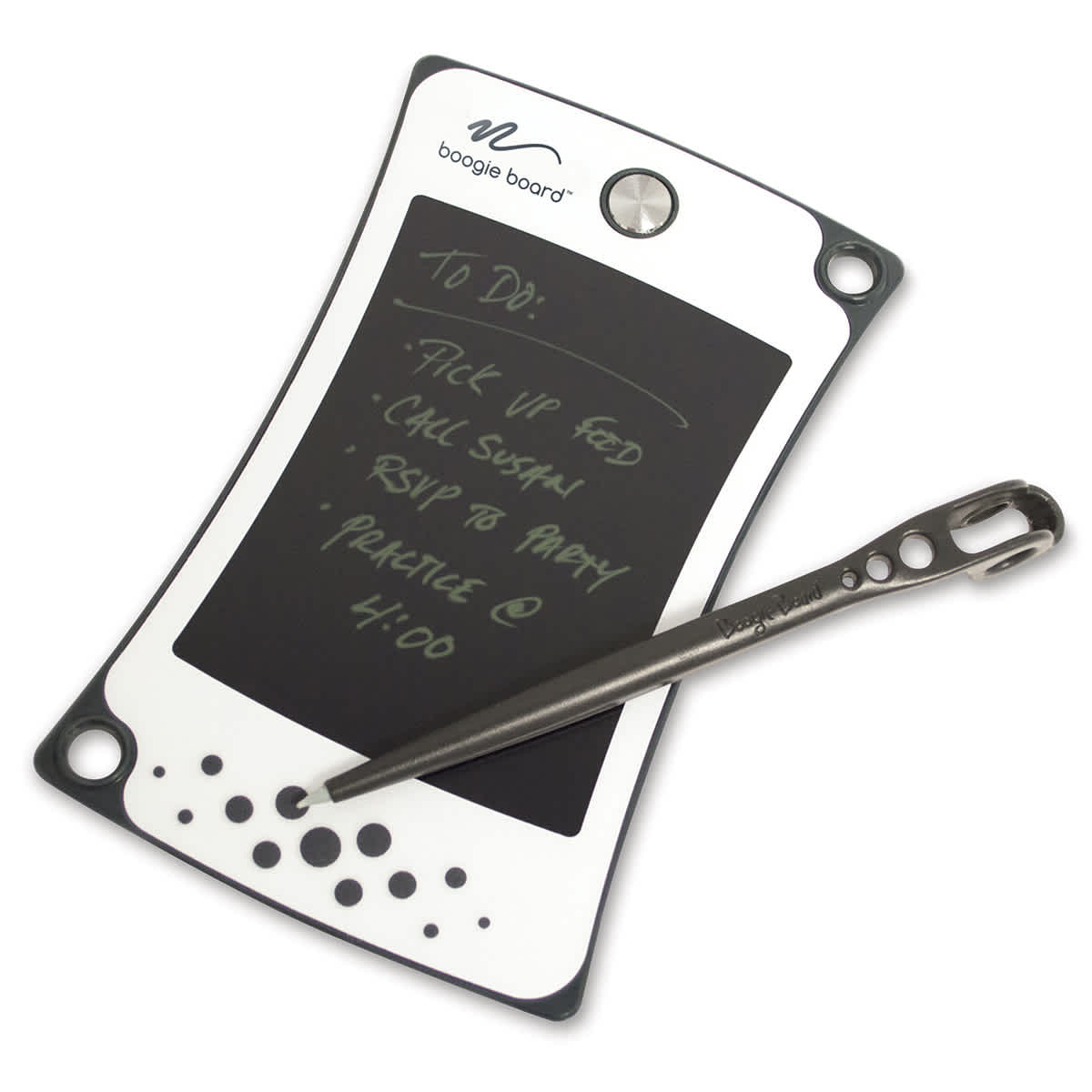 Boogie Board eWriters - Angled view of Jot 4.5 version with stylus