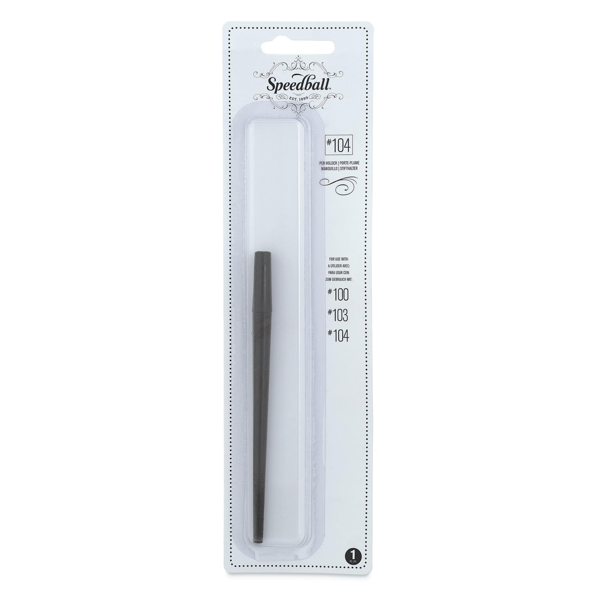 Speedball No. 104 Crow Quill Pen Holder, front of the packaging