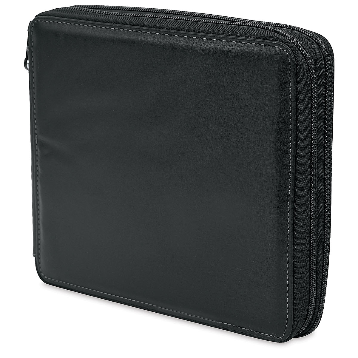 Speedball Classic Leather Pencil Case - Smooth Black, for 96 Pencils
