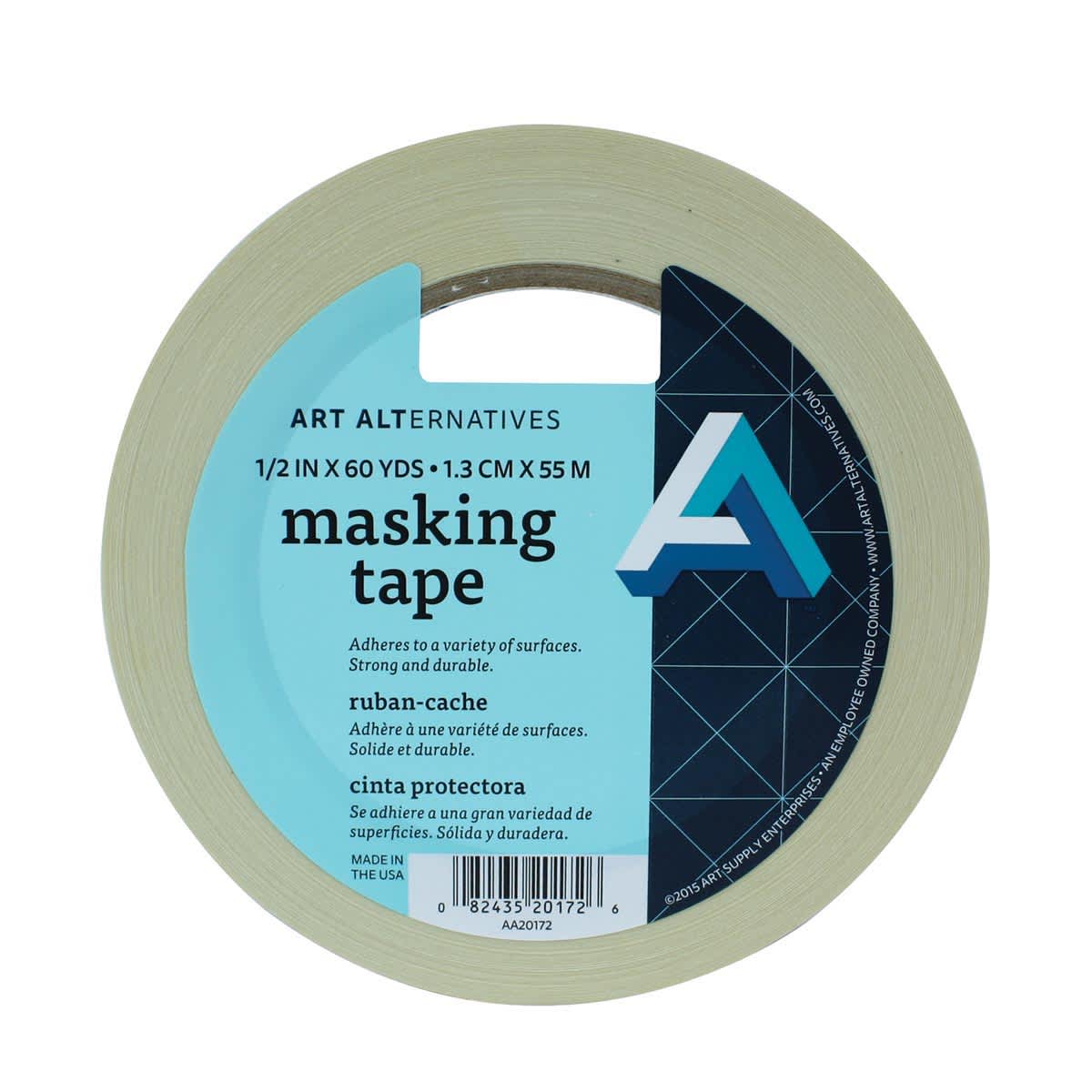 Masking Tape 1/2" x 60 yds. Roll - 3" Core