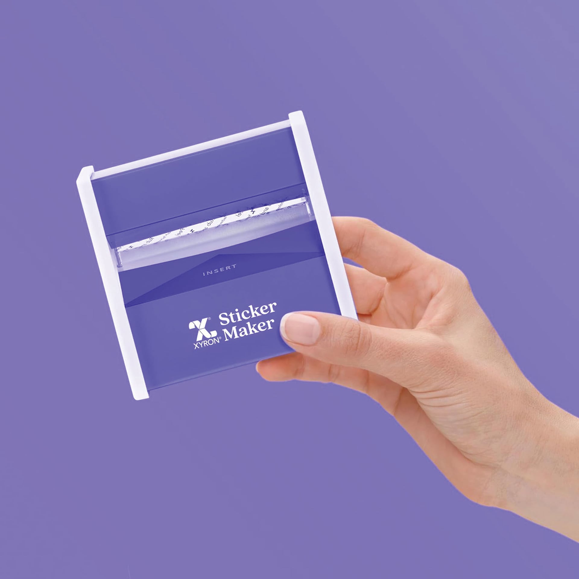 Xyron Sticker Maker, in-hand