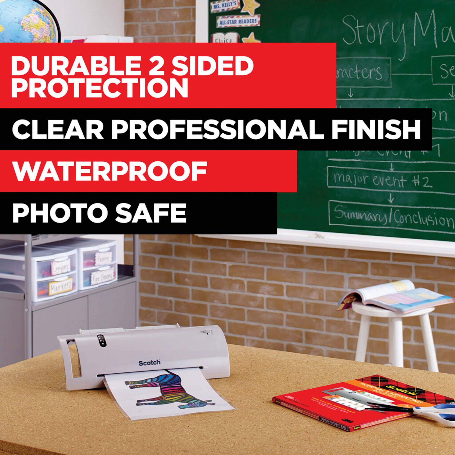 Durable 2-Sided Protection, Clear Professional Finish, Waterproof, Photo Safe