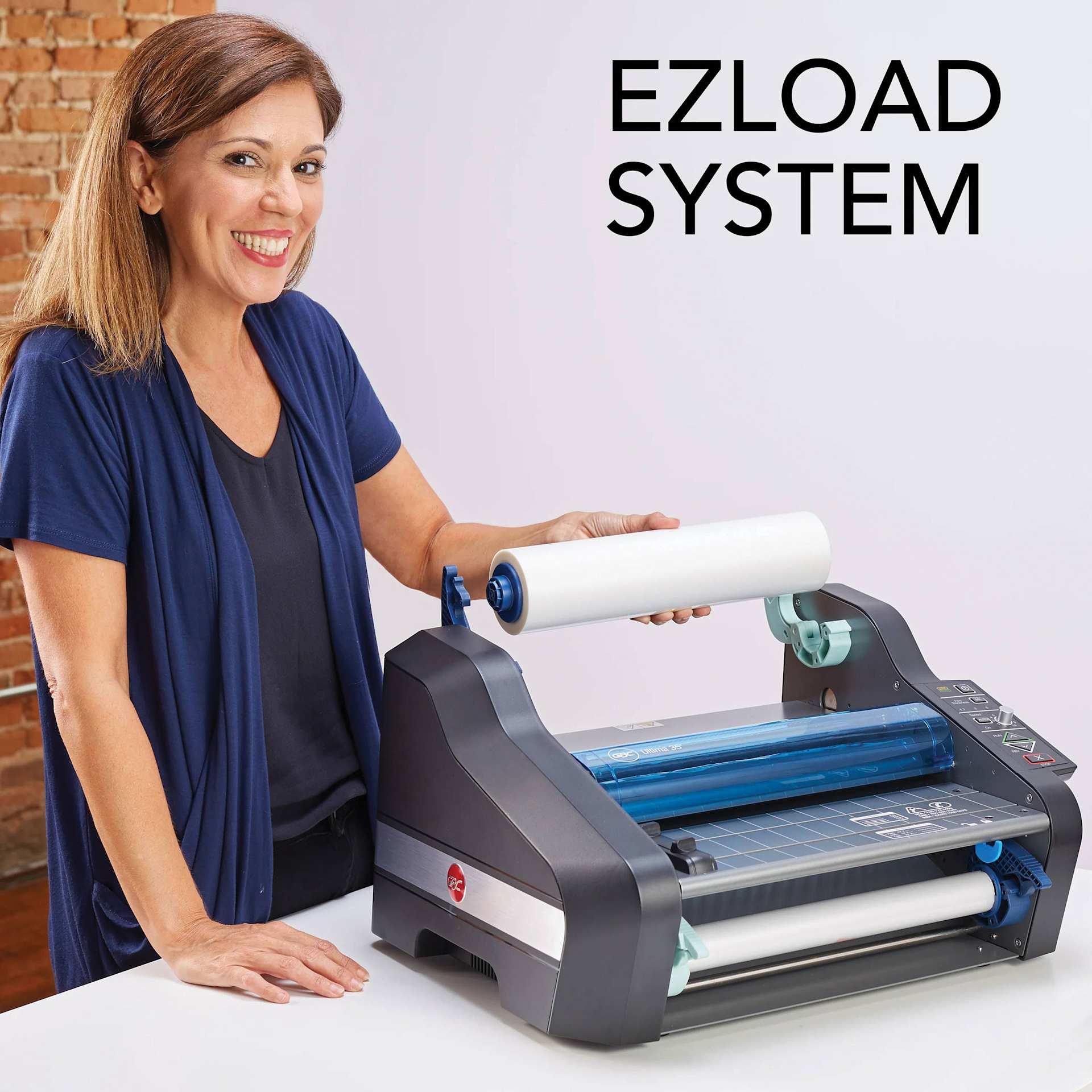 GBC Ultima 35 EZload Laminator - 12" shown resting on table