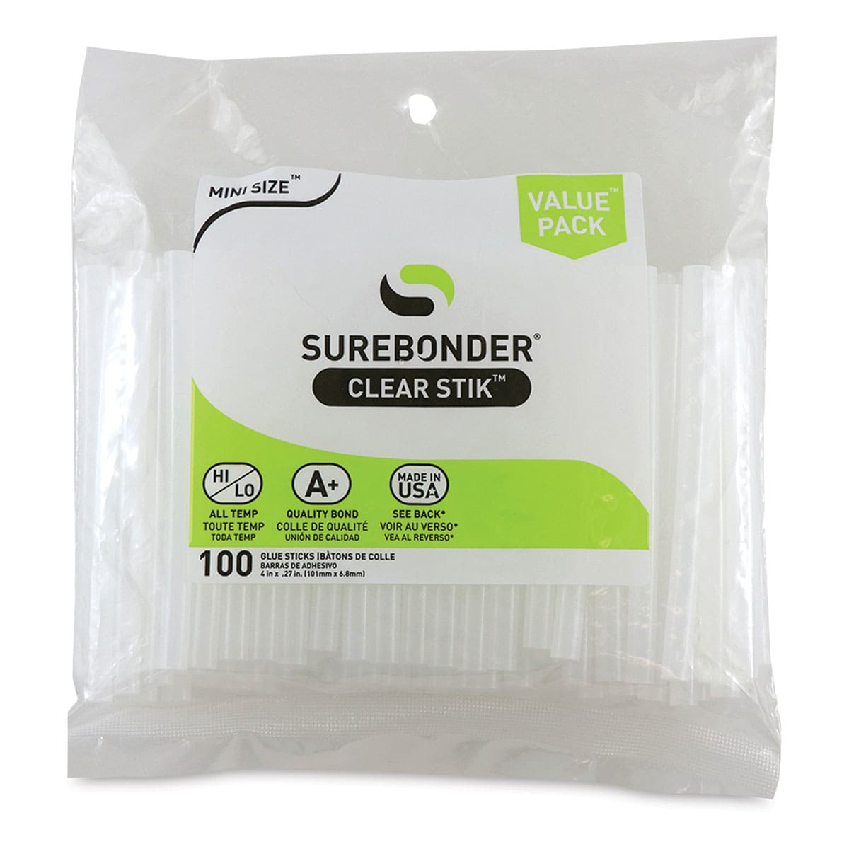 Glue Sticks for Mini-Trigger Guns - 5/16" x 4", Pkg of 100