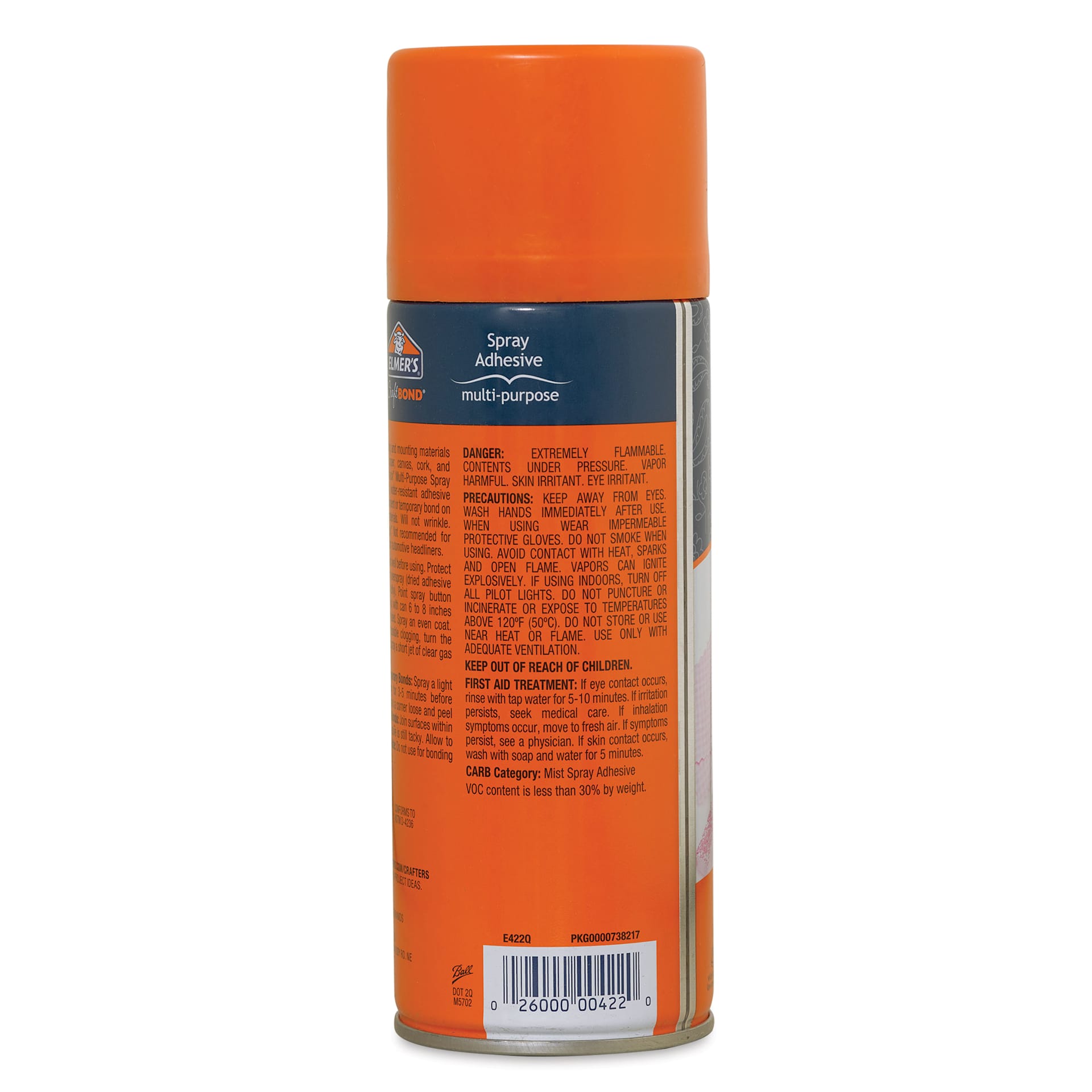 Elmer's Craft Bond Multi-Purpose Spray Glue - 11 oz, back
