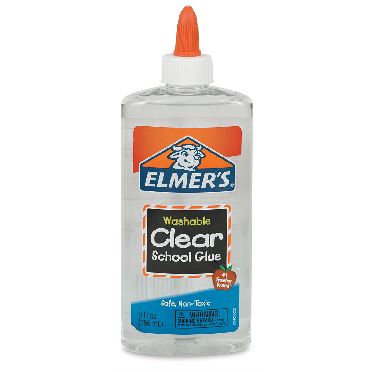 Elmer's Washable Clear School Glue - Front view of 16 oz bottle shown Elmer's Washable Clear School Glue - Front view of 16 oz bottle shown