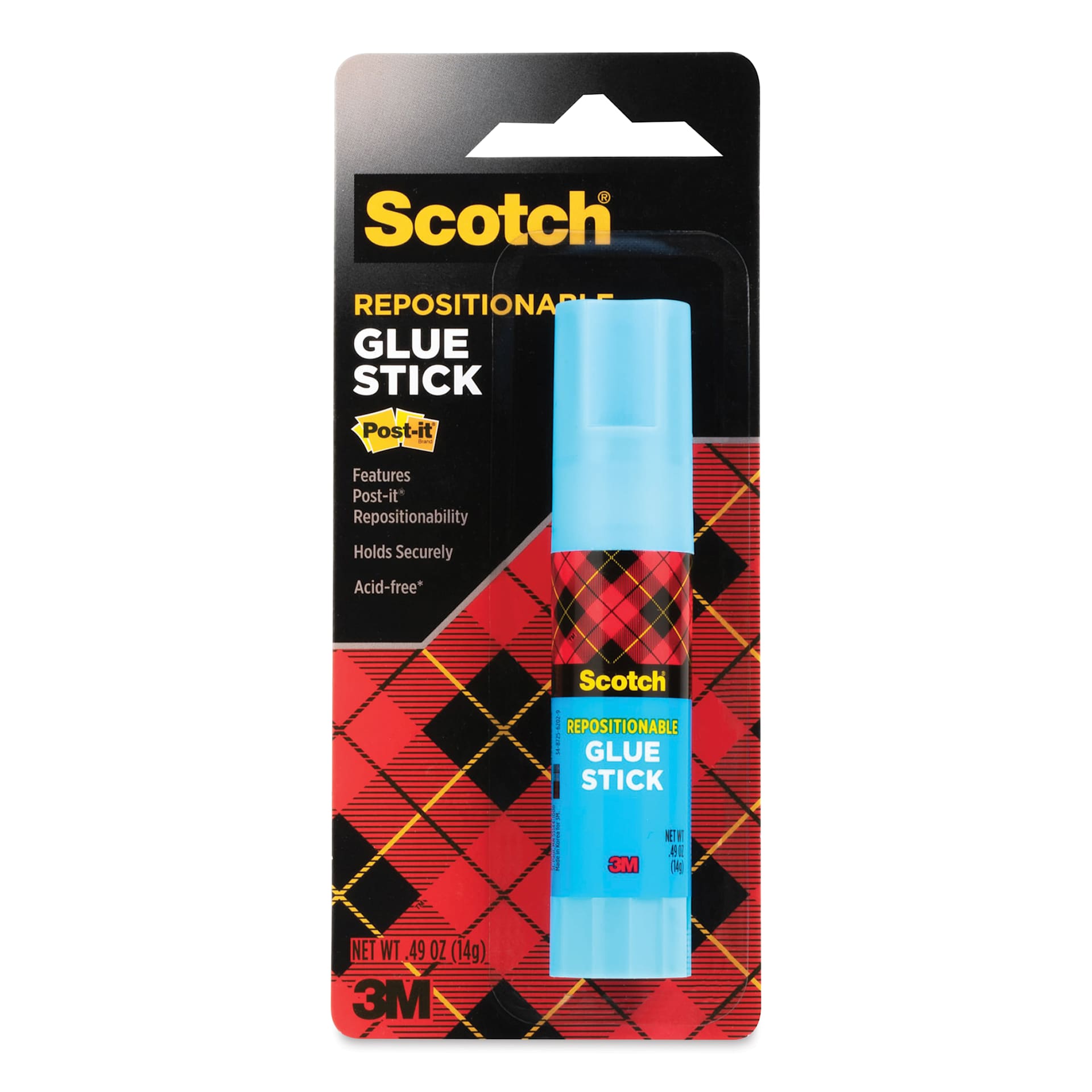 Scotch Repositionable Glue Stick - .49 oz front of packaging