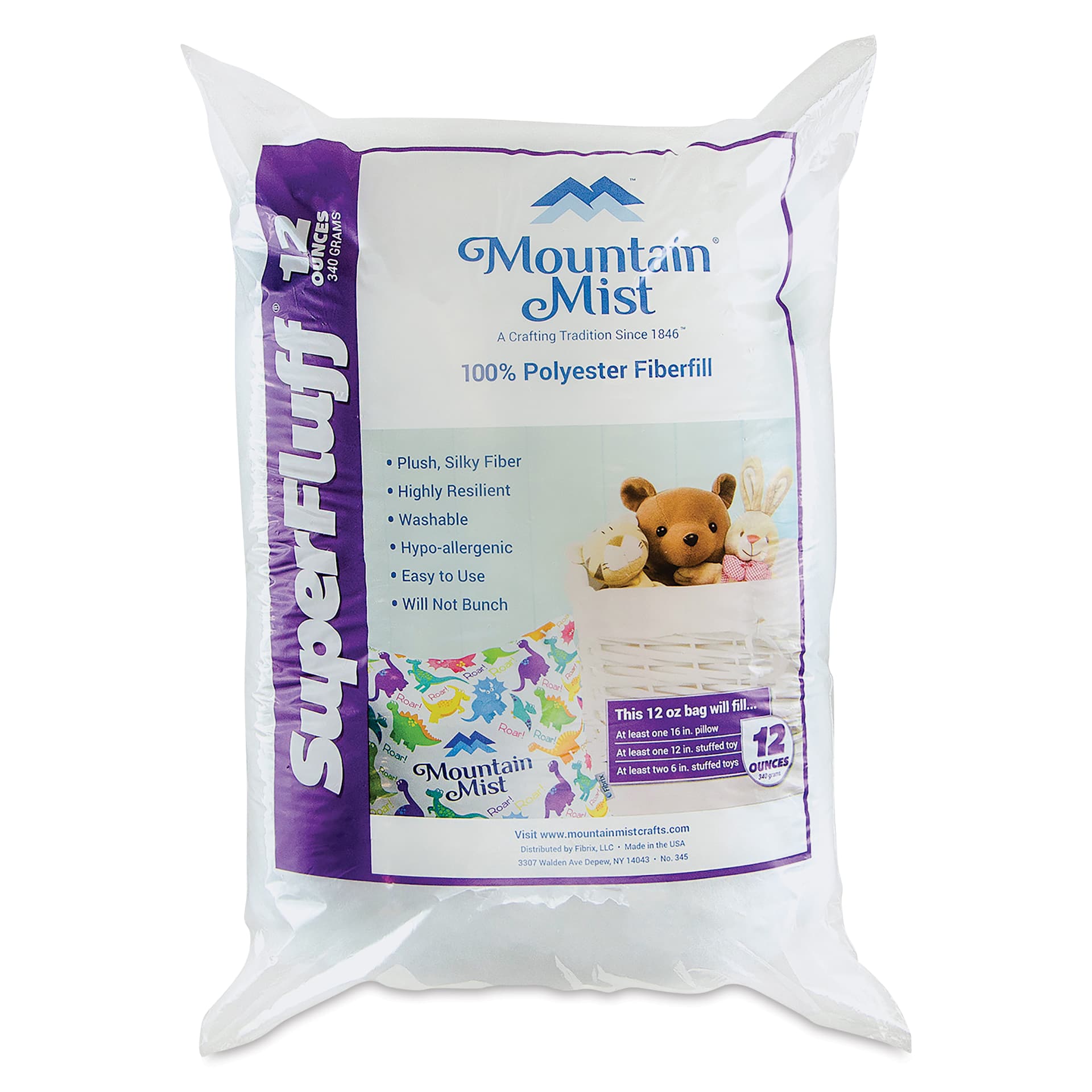 Mountain Mist SuperFluff Polyester Fiberfill - 12 oz Bag