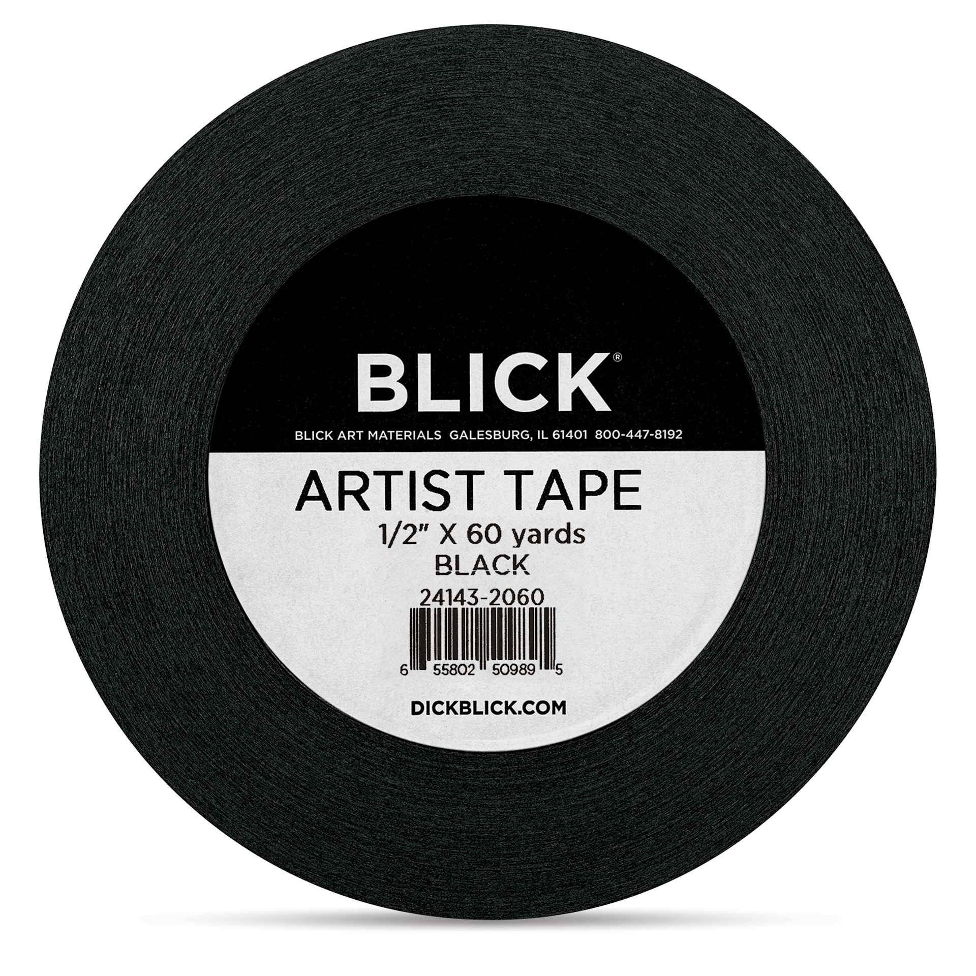 Blick Artist Tape - Black, 1/2" x 60 yds, front Blick Artist Tape - Black, 1/2" x 60 yds, front