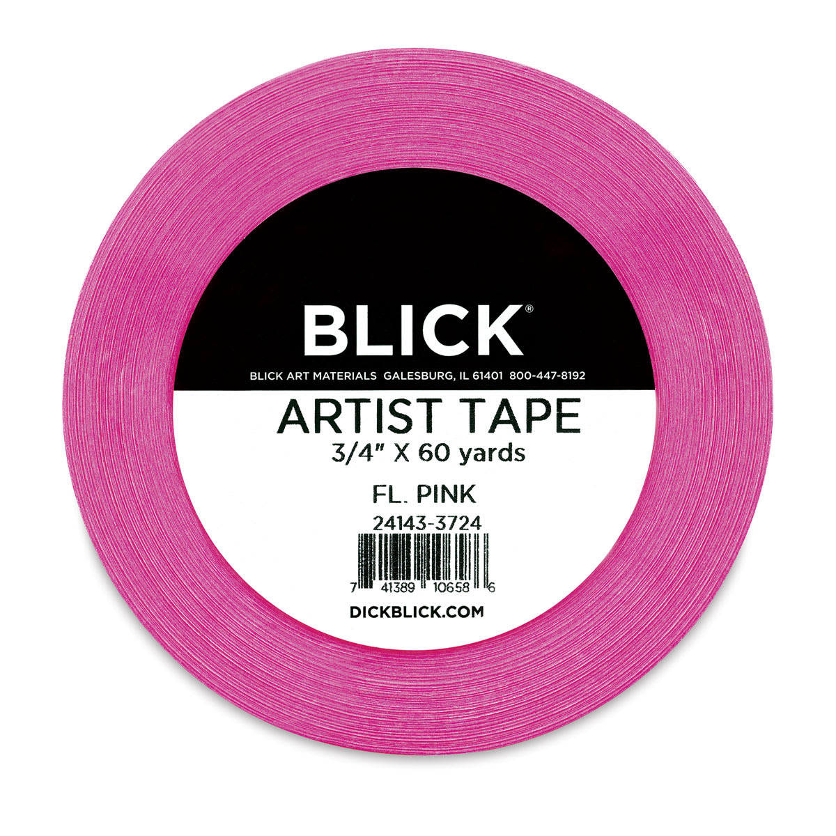 Blick Artist Tape - Fluorescent Pink, 3/4" x 60 yds, front Blick Artist Tape - Fluorescent Pink, 3/4" x 60 yds, front