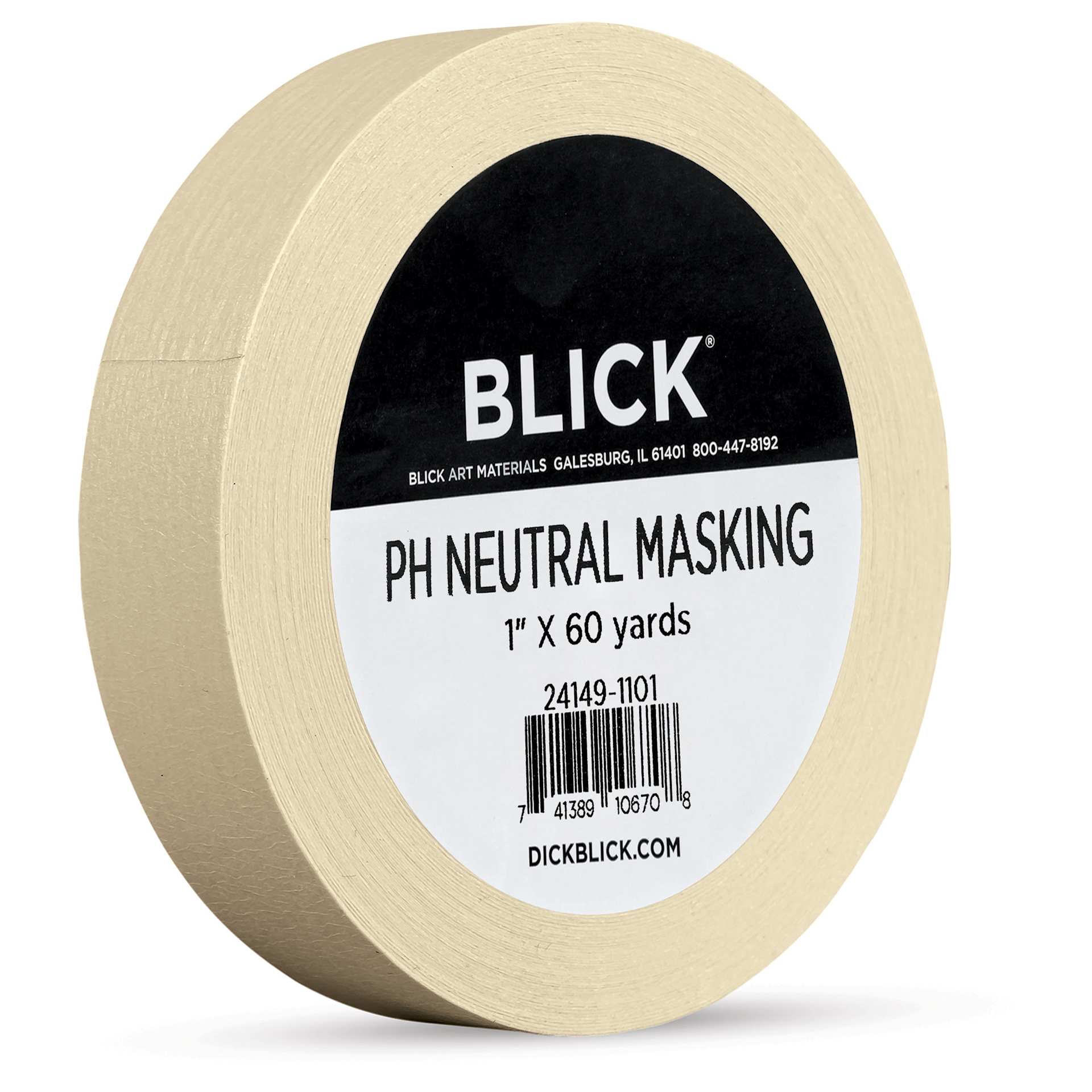Blick pH Neutral Masking Tape - Natural, 1" x 60 yds - angled