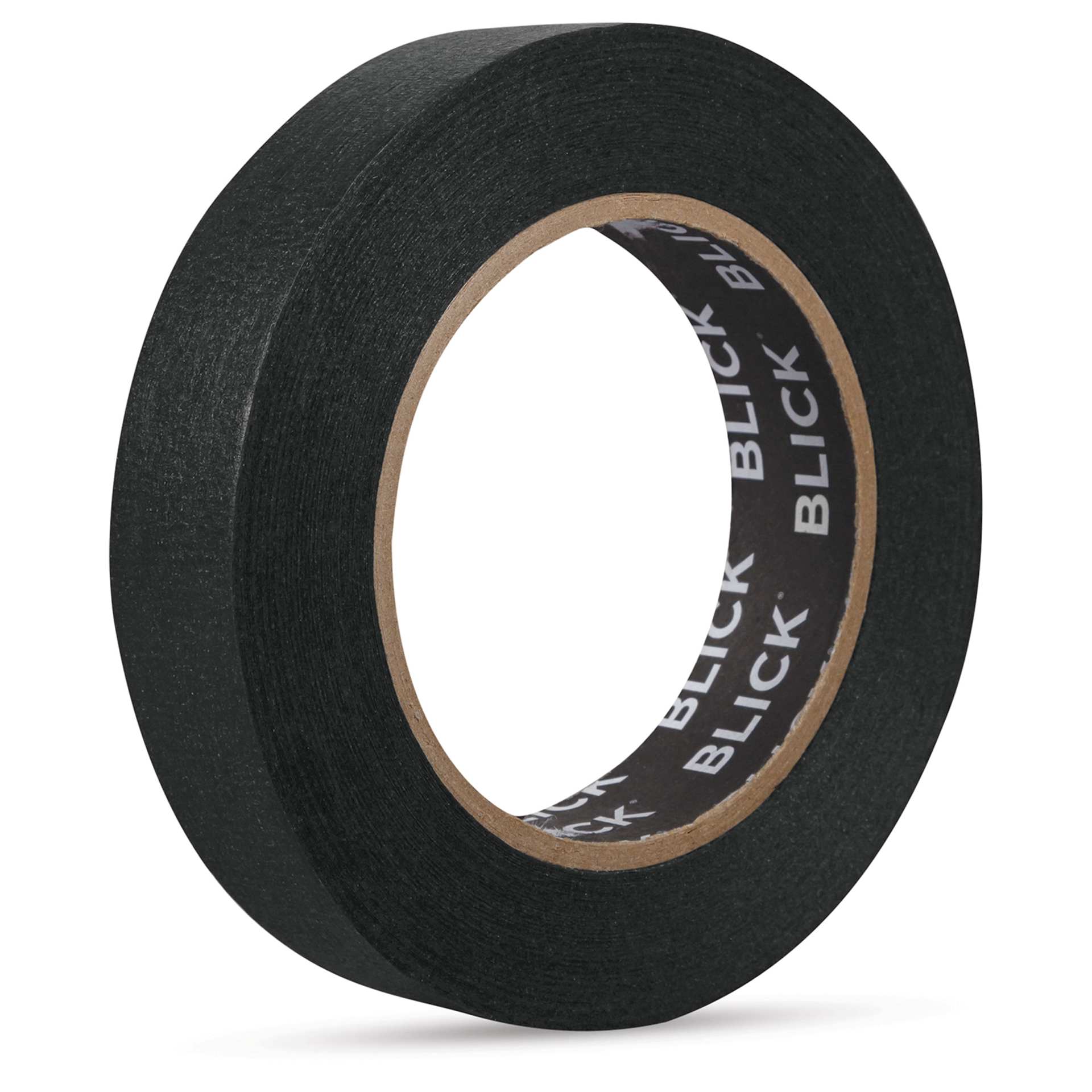 Blick Premium Masking Tape - Black, 1" x 60 yds - out of packaging, angled Blick Premium Masking Tape - Black, 1" x 60 yds - out of packaging, angled