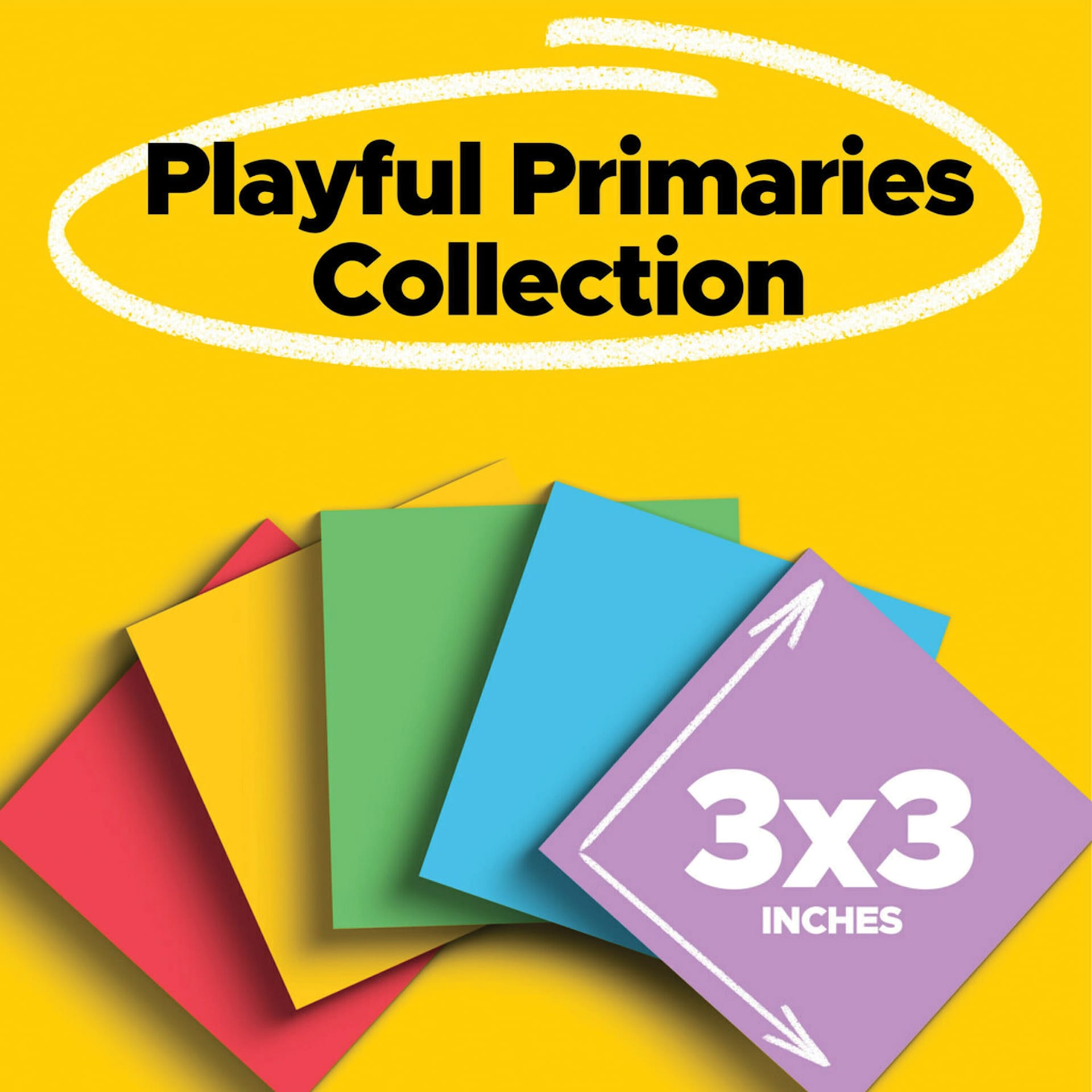 Playful Primaries Collection, 3" x 3"