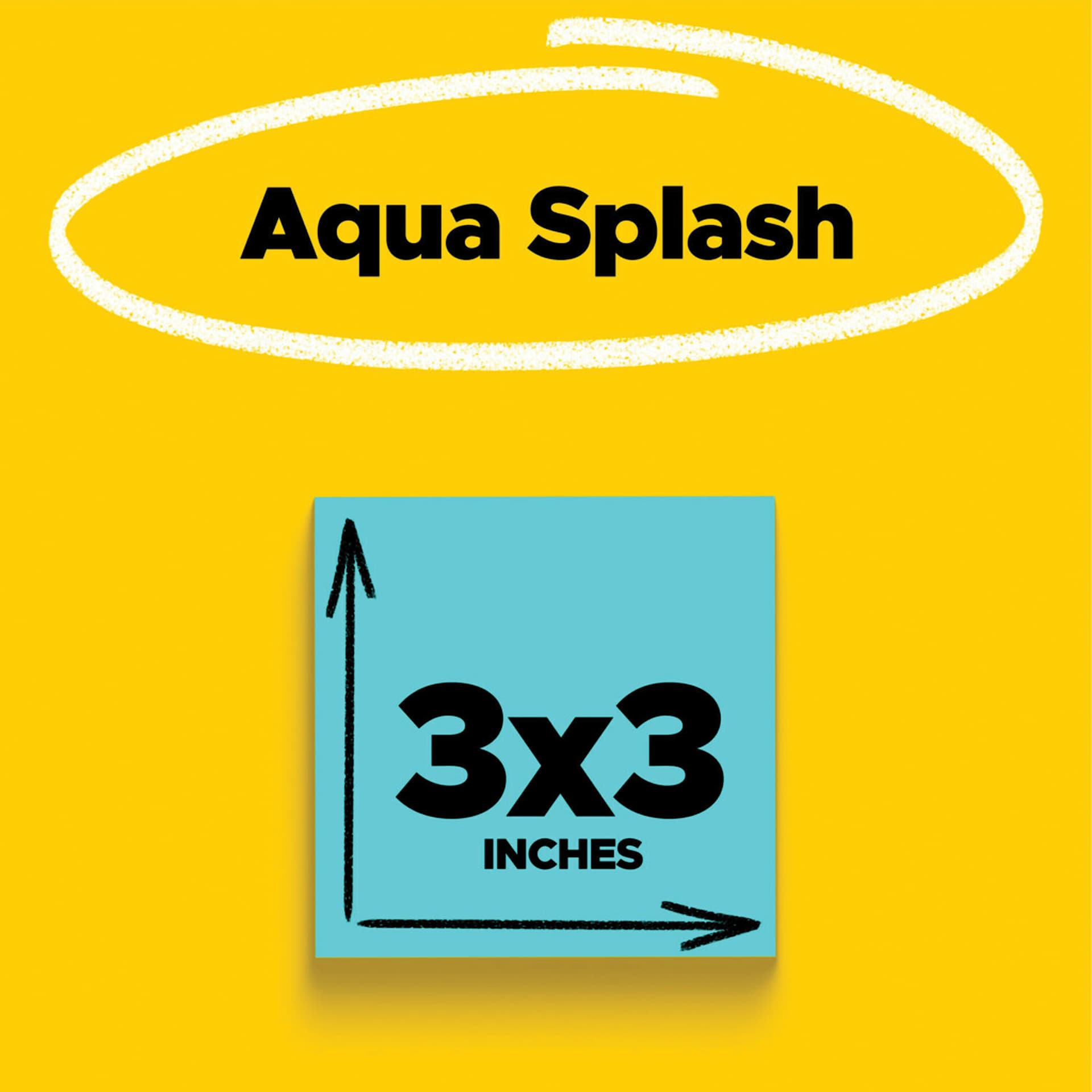 Aqua Splash, 3" x 3"