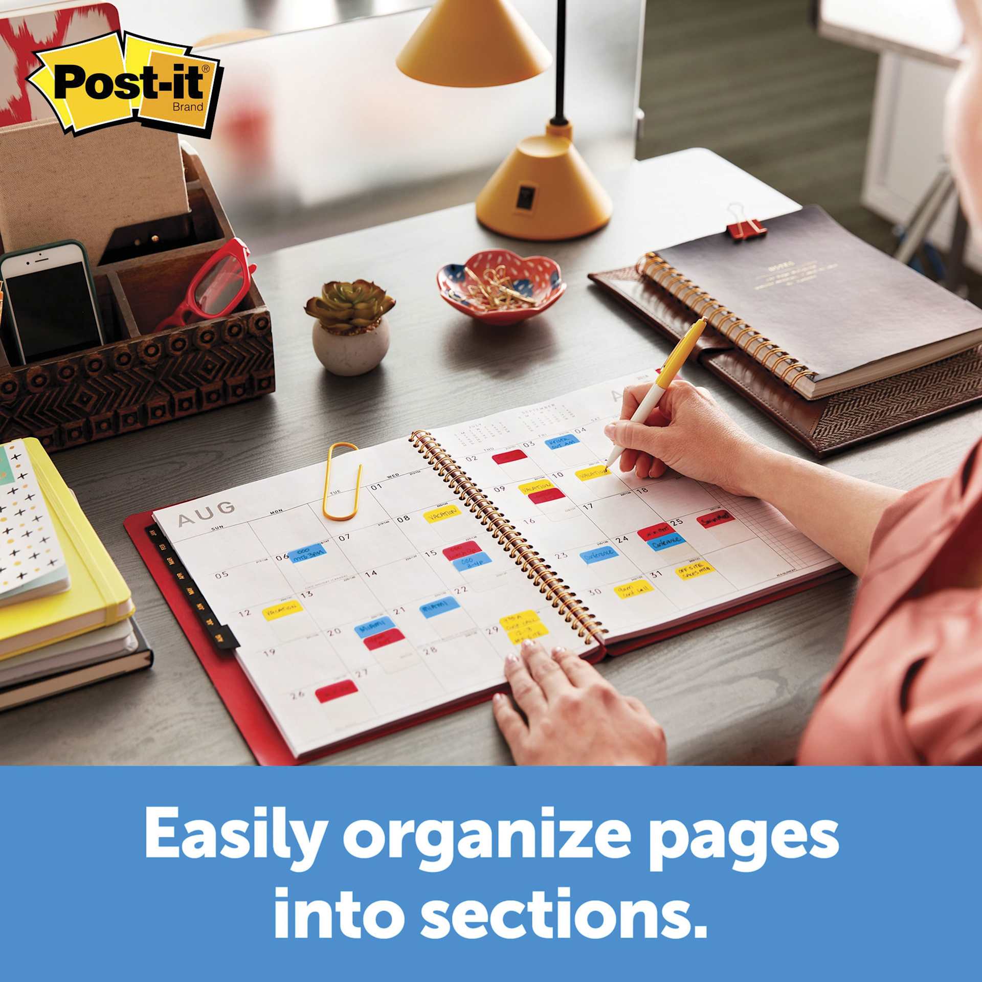 Easily organize pages into sections.