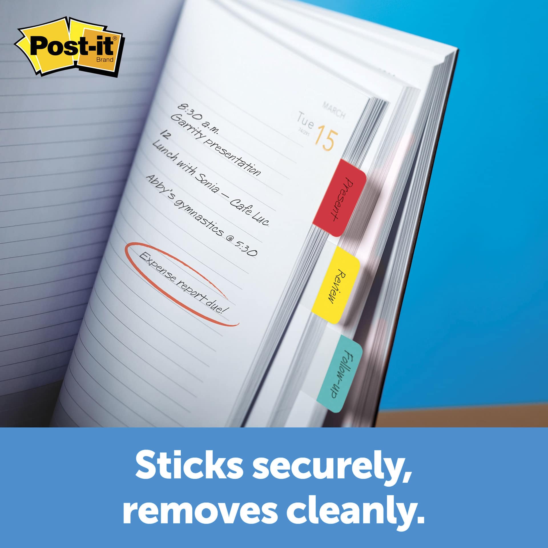 Sticks securely, removes cleanly. 