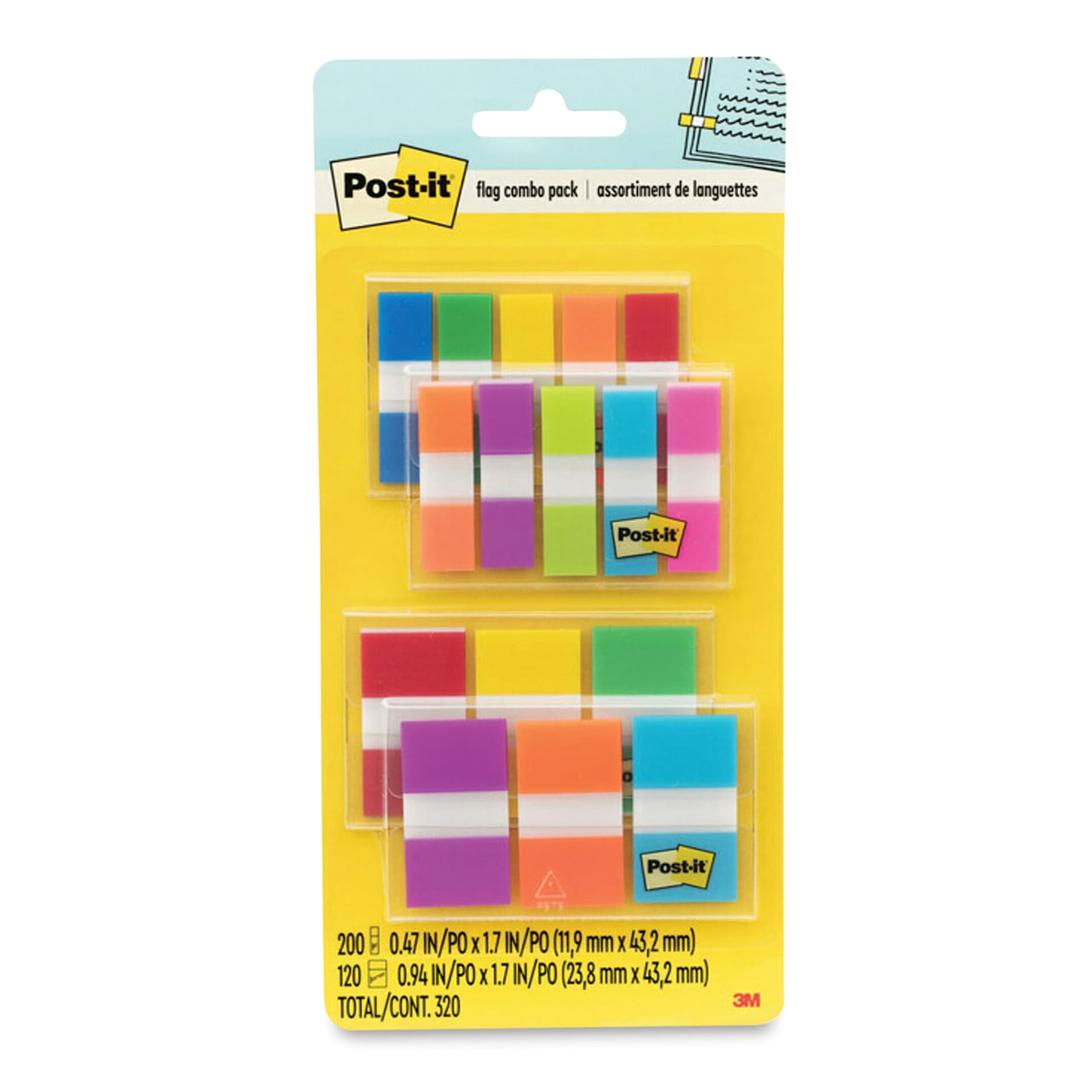 Post-it Flags - Assorted Combo Pack, Pkg of 320