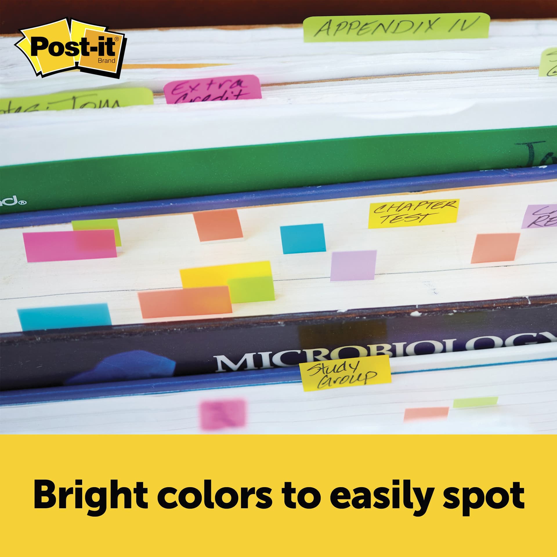 Bright colors to easily spot