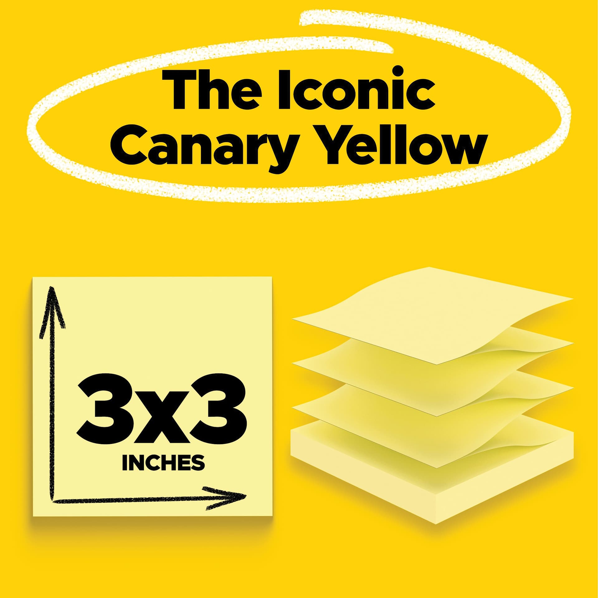 The iconic canary yellow. 3 x 3 inches