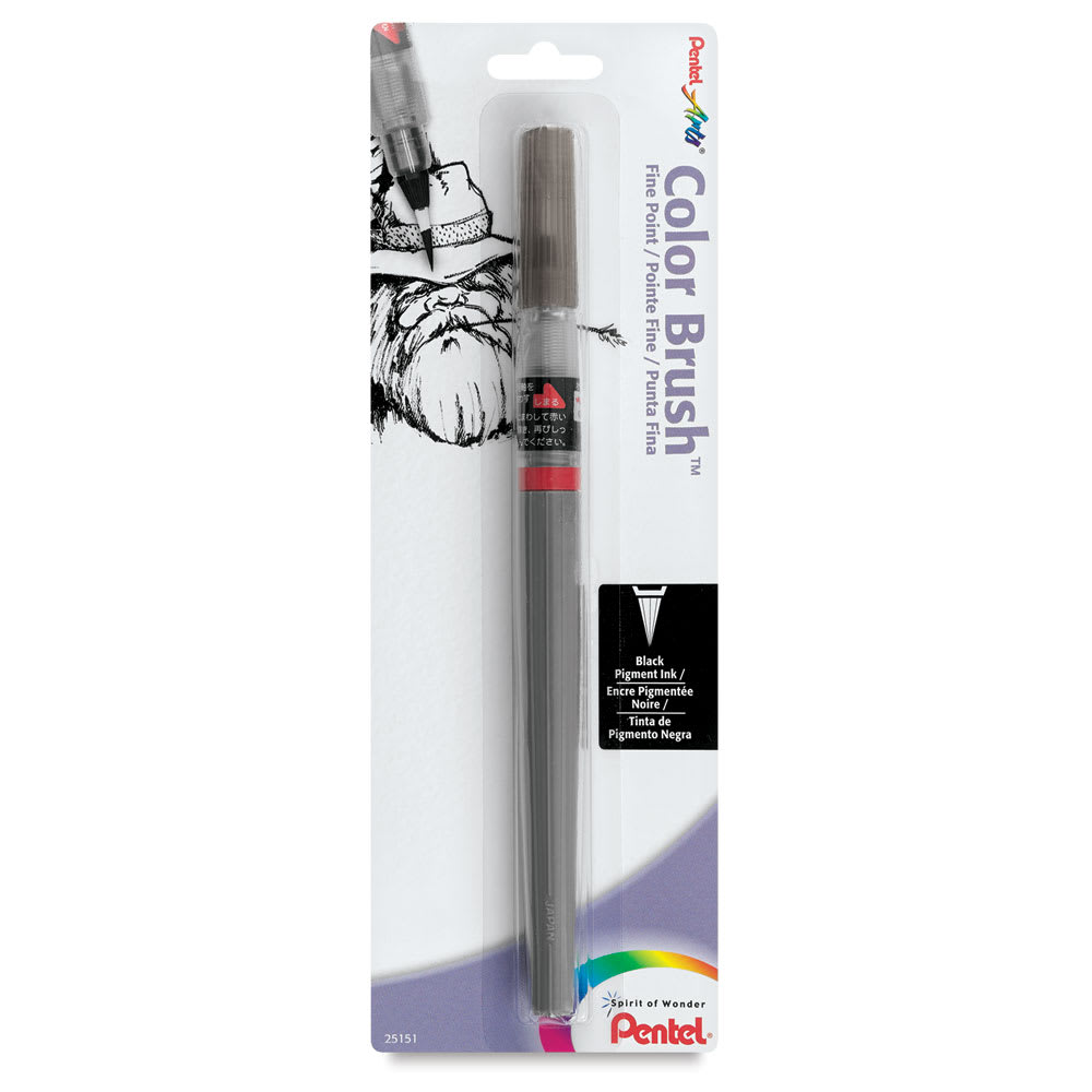 Pentel Arts Pigment Ink Brush Pen - Black