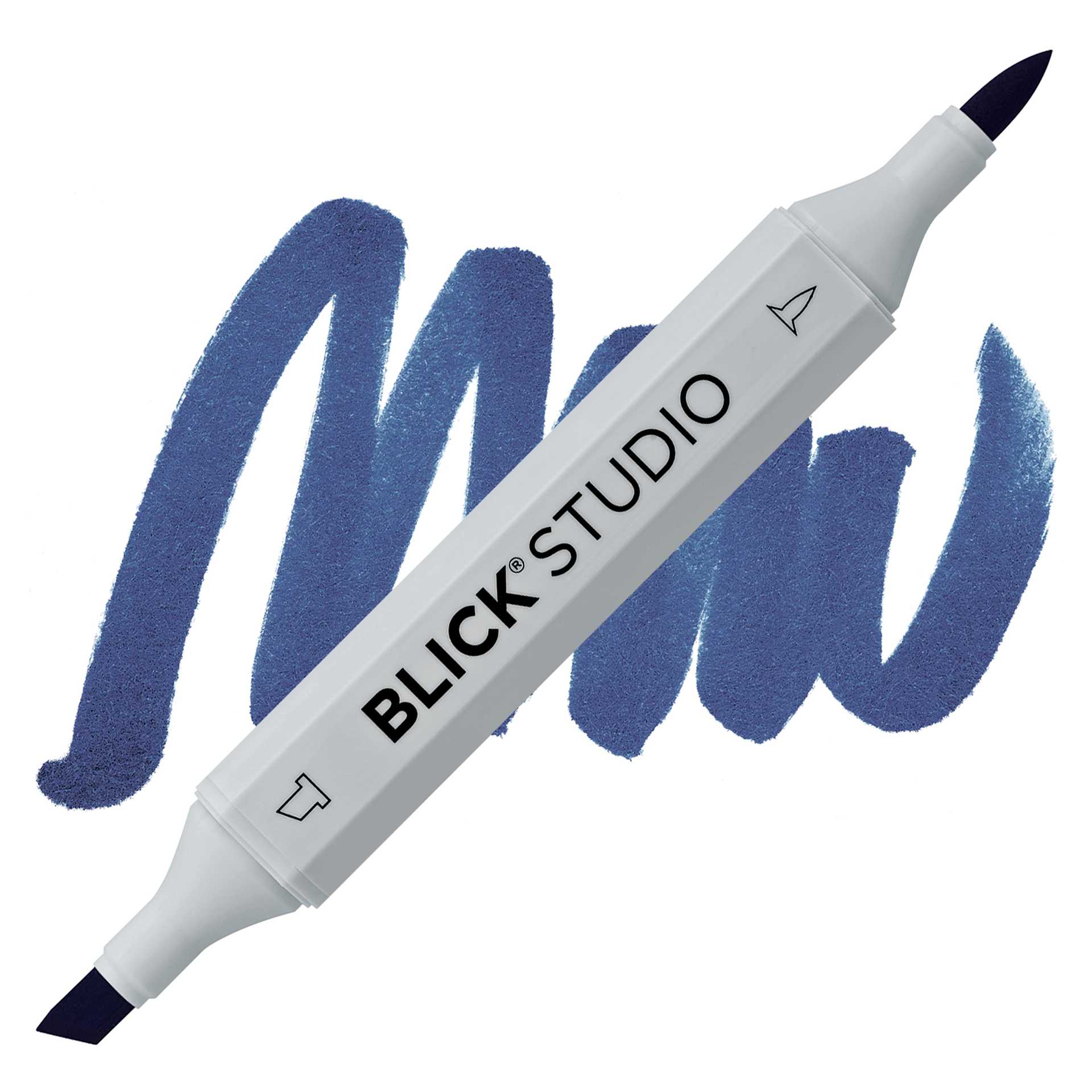 Blick Studio Brush Marker - Ink Blue marker and swatch