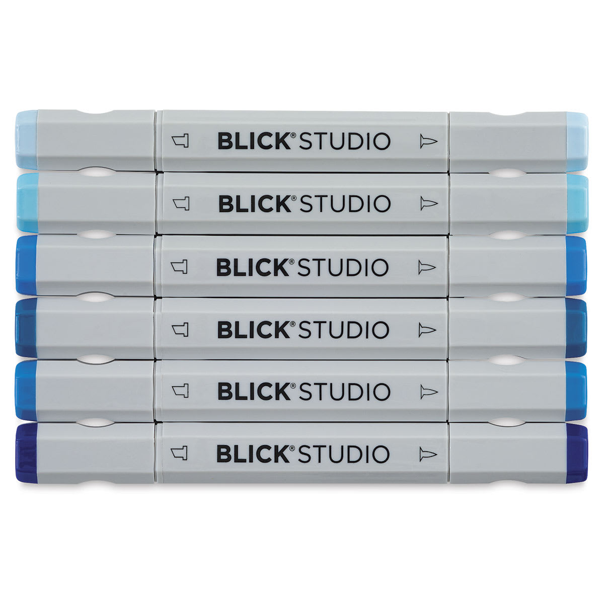 Blick Studio Brush Markers - Blue Colors, Set of 6 (Out of package) Blick Studio Brush Markers - Blue Colors, Set of 6 (Out of package)