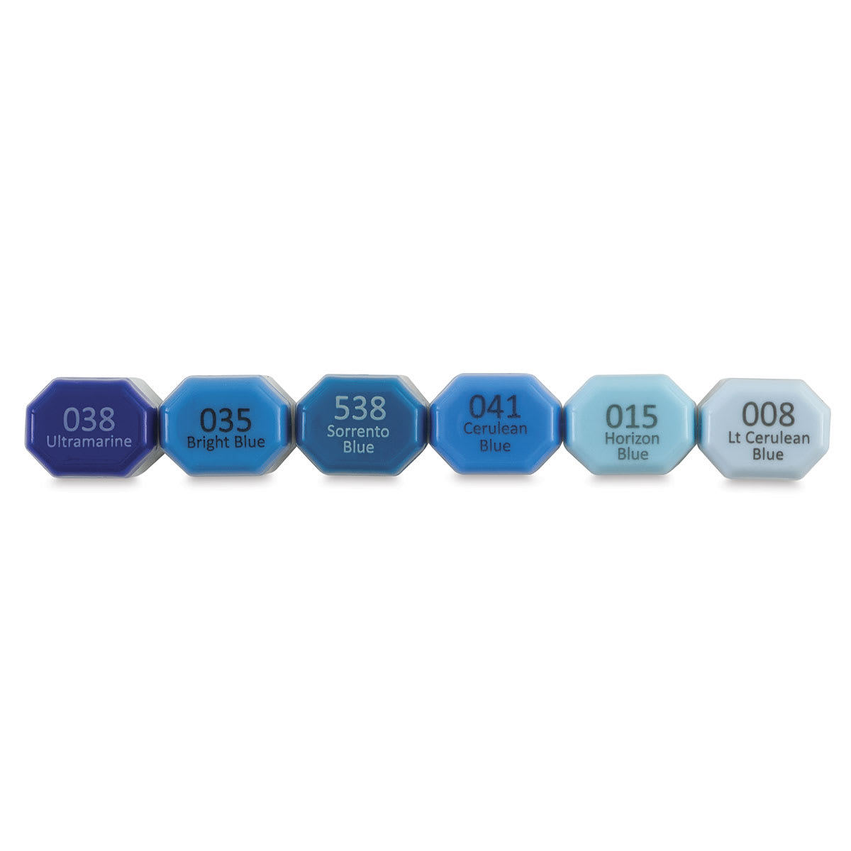 Blick Studio Brush Markers - Blue Colors, Set of 6 (marker ends) Blick Studio Brush Markers - Blue Colors, Set of 6 (marker ends)