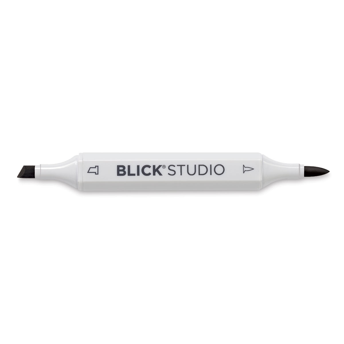 Blick Studio Brush Markers - Black. Ends uncapped.