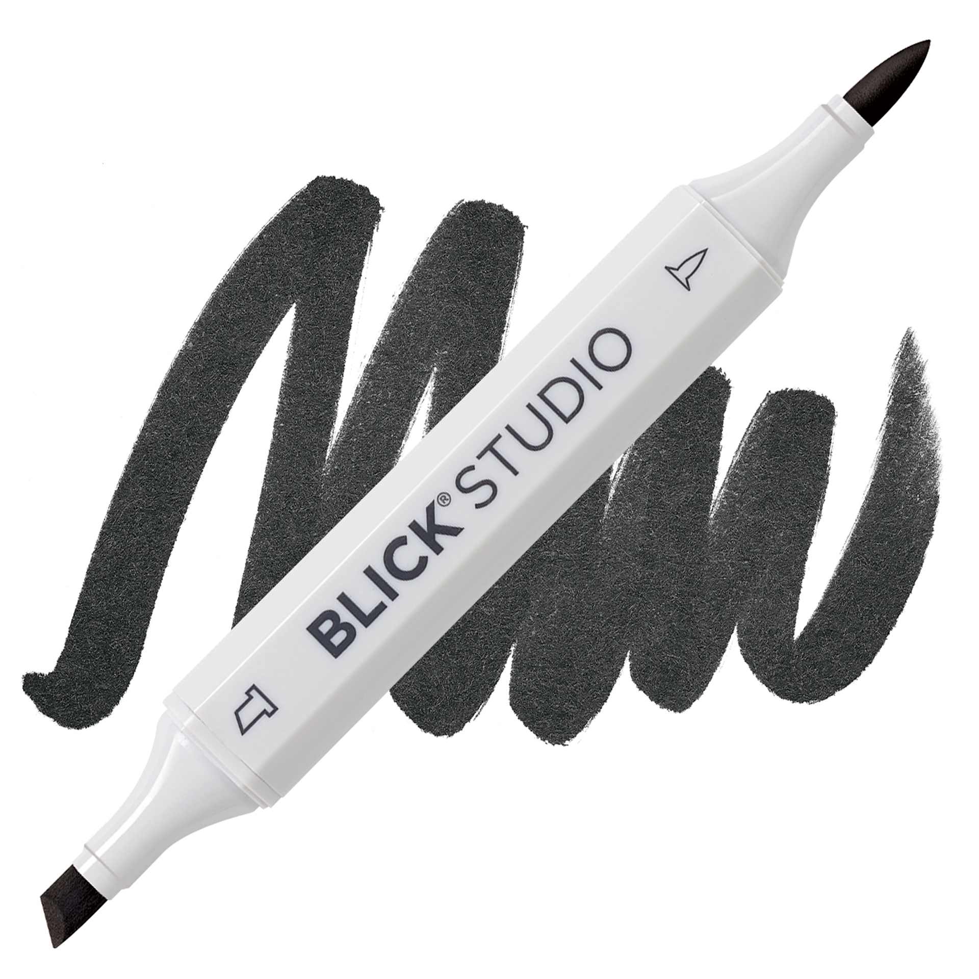 Blick Studio Brush Marker - Black marker and swatch