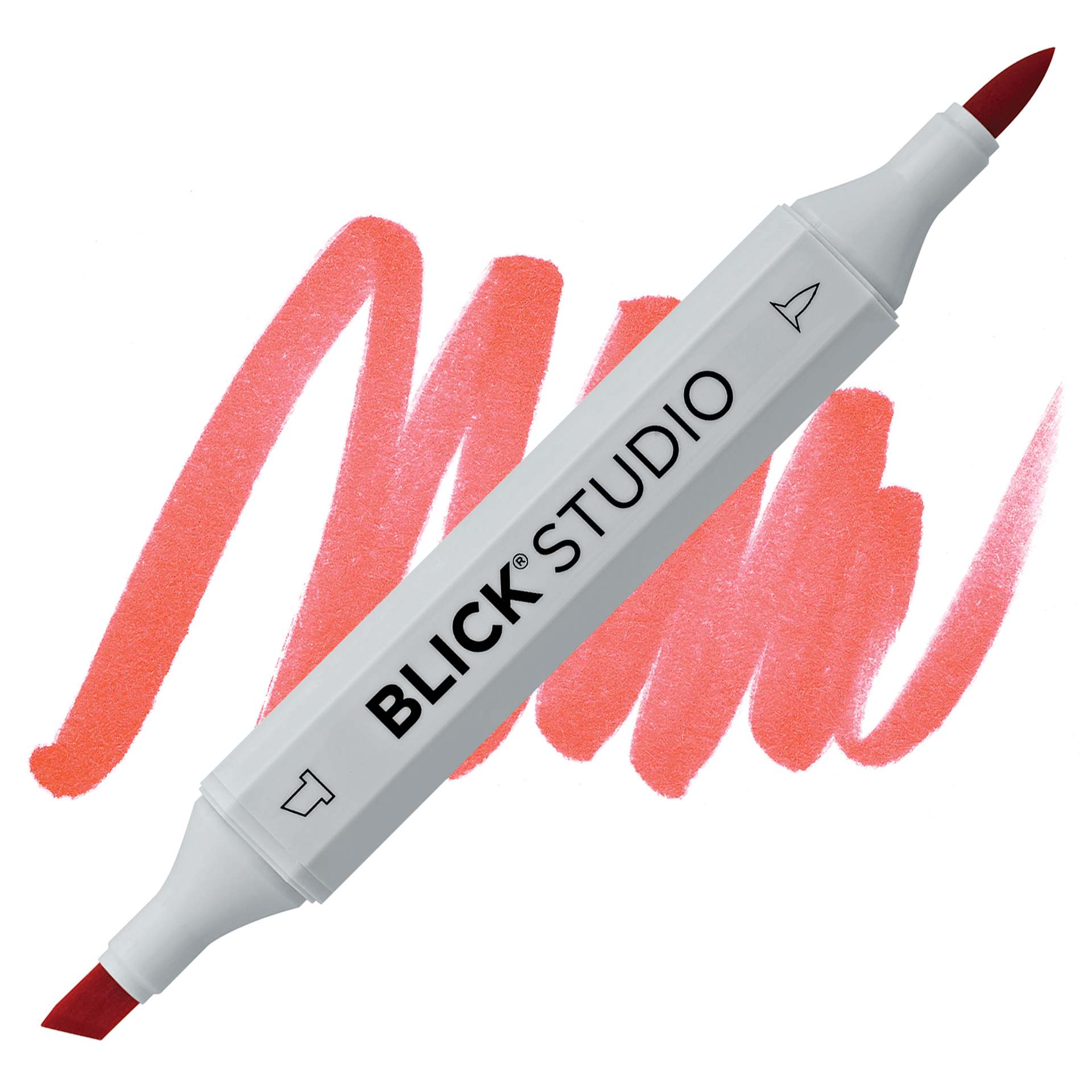 Blick Studio Brush Marker - Poppy Red marker and swatch
