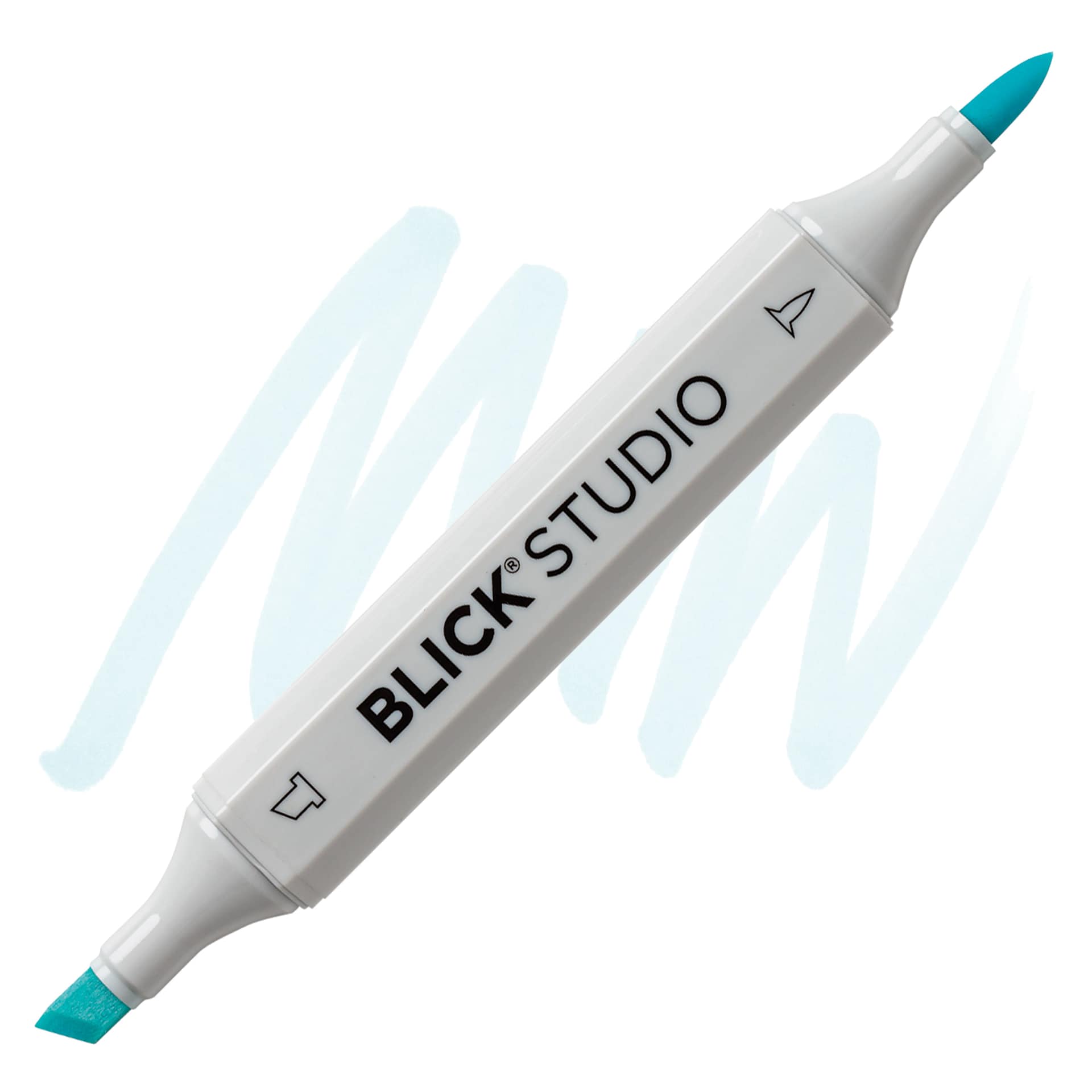 Blick Studio Brush Marker - Ice Blue marker and swatch