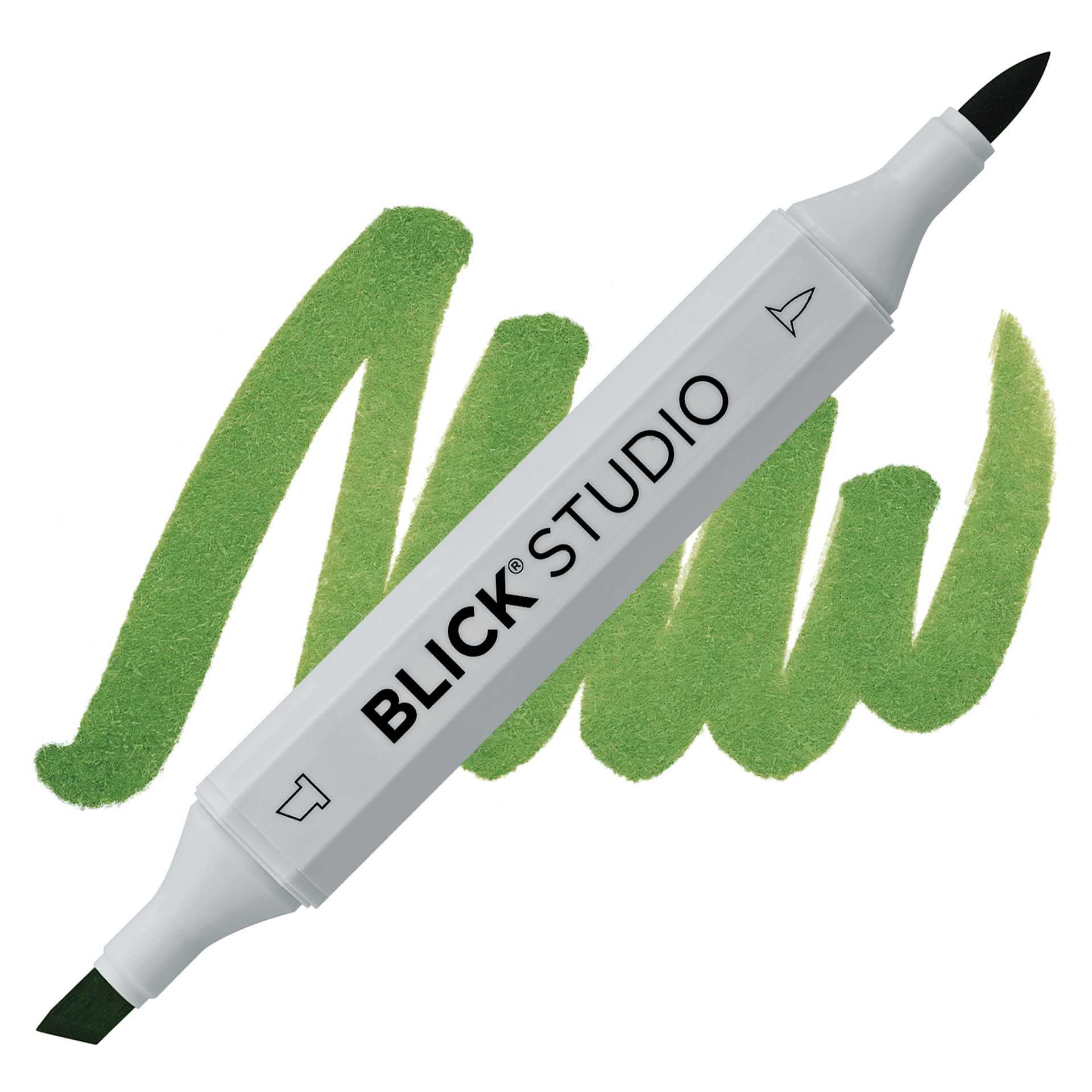 Blick Studio Brush Marker - Leaf Green marker and swatch