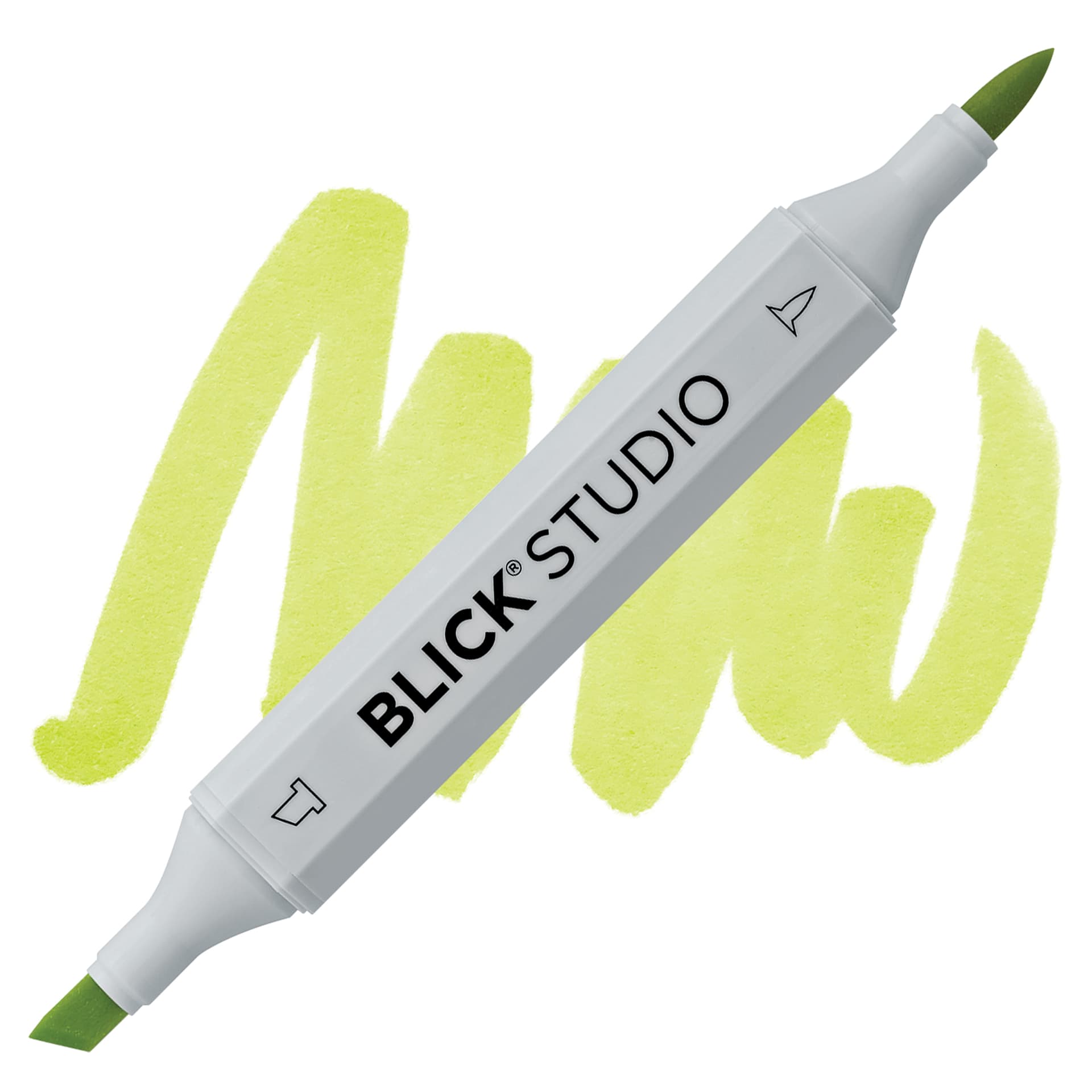 Blick Studio Brush Marker - Lime marker and swatch
