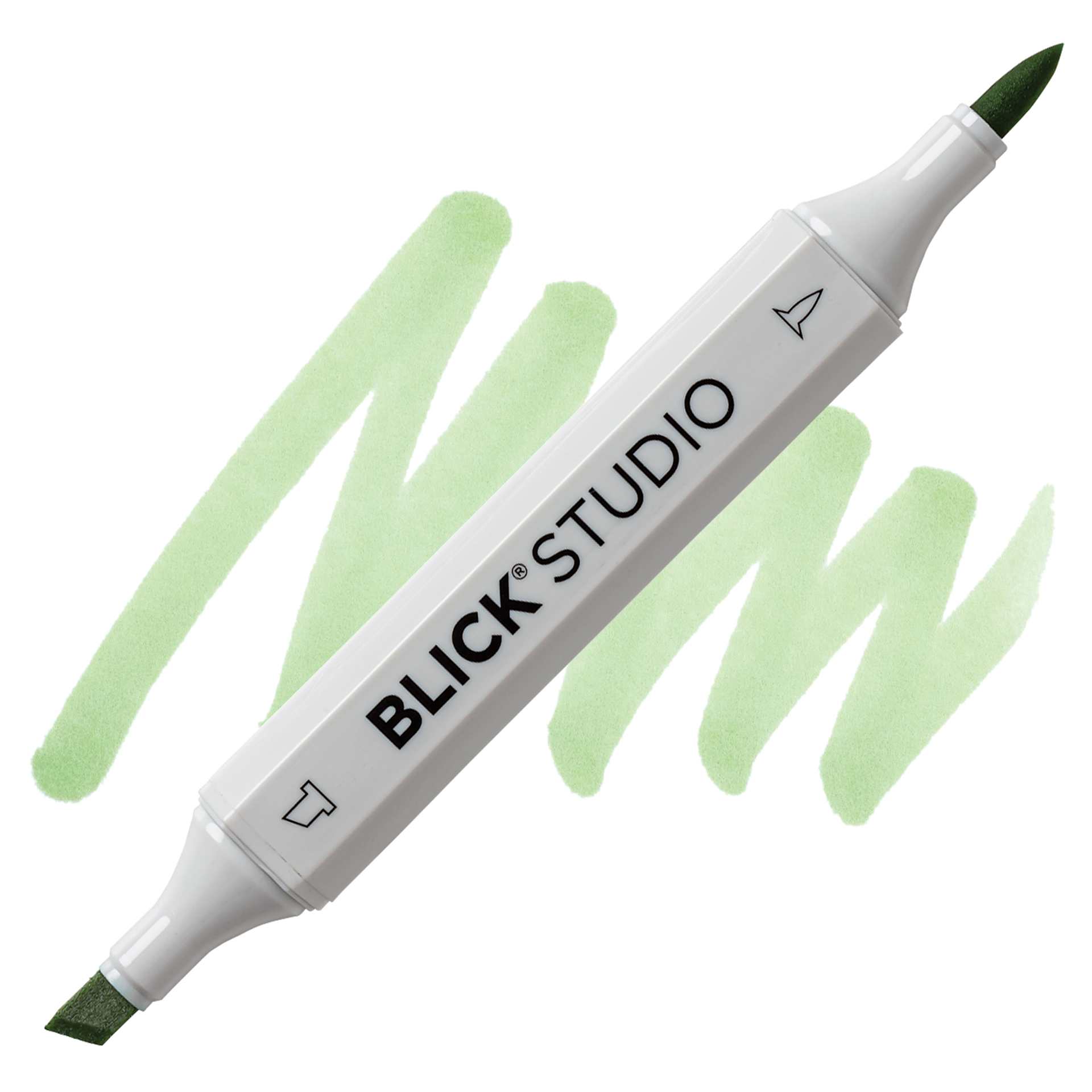 Blick Studio Brush Marker - Green Tea marker and swatch