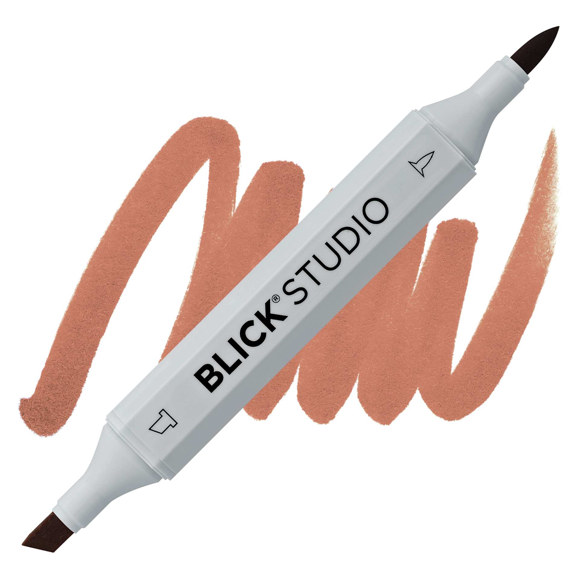 Blick Studio Brush Marker - Sienna marker and swatch