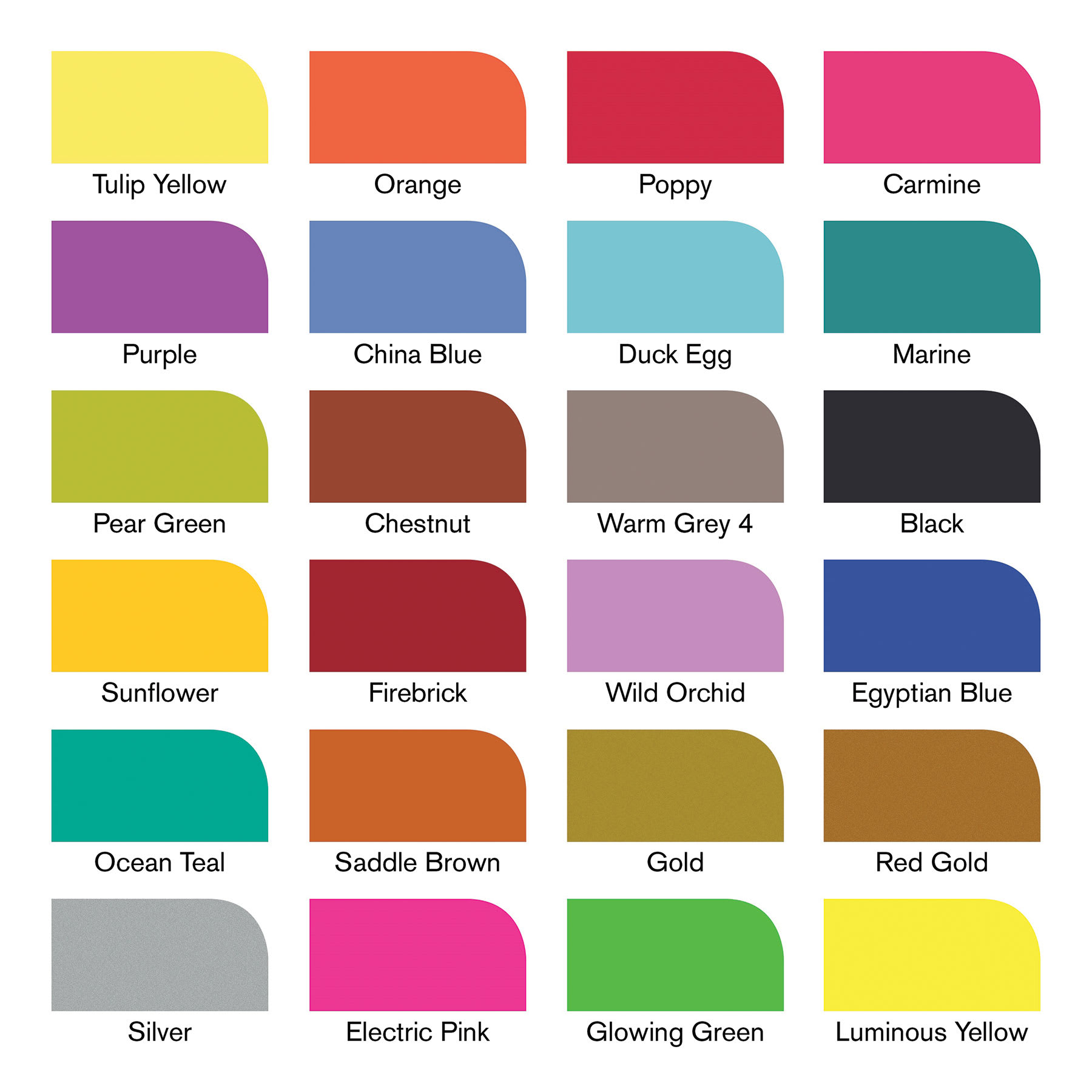 Winsor & Newton Promarker - Mixed Markers Wallet, Set of 24, color swatches