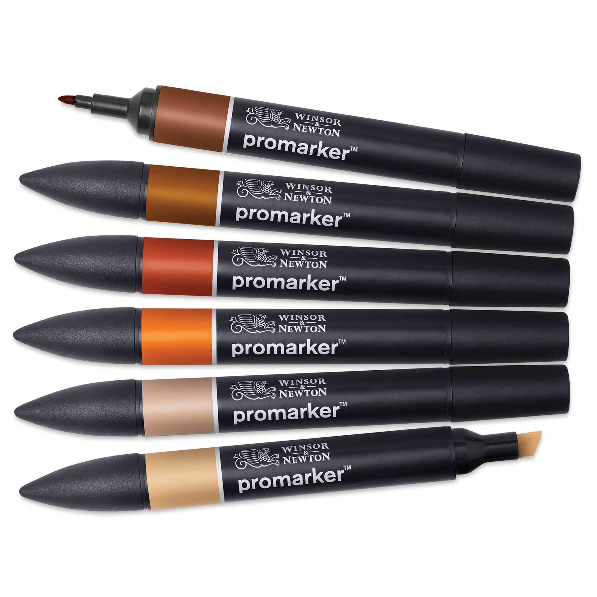 Winsor & Newton Promarker - Skin Tones 2, Set of 6, out of packaging