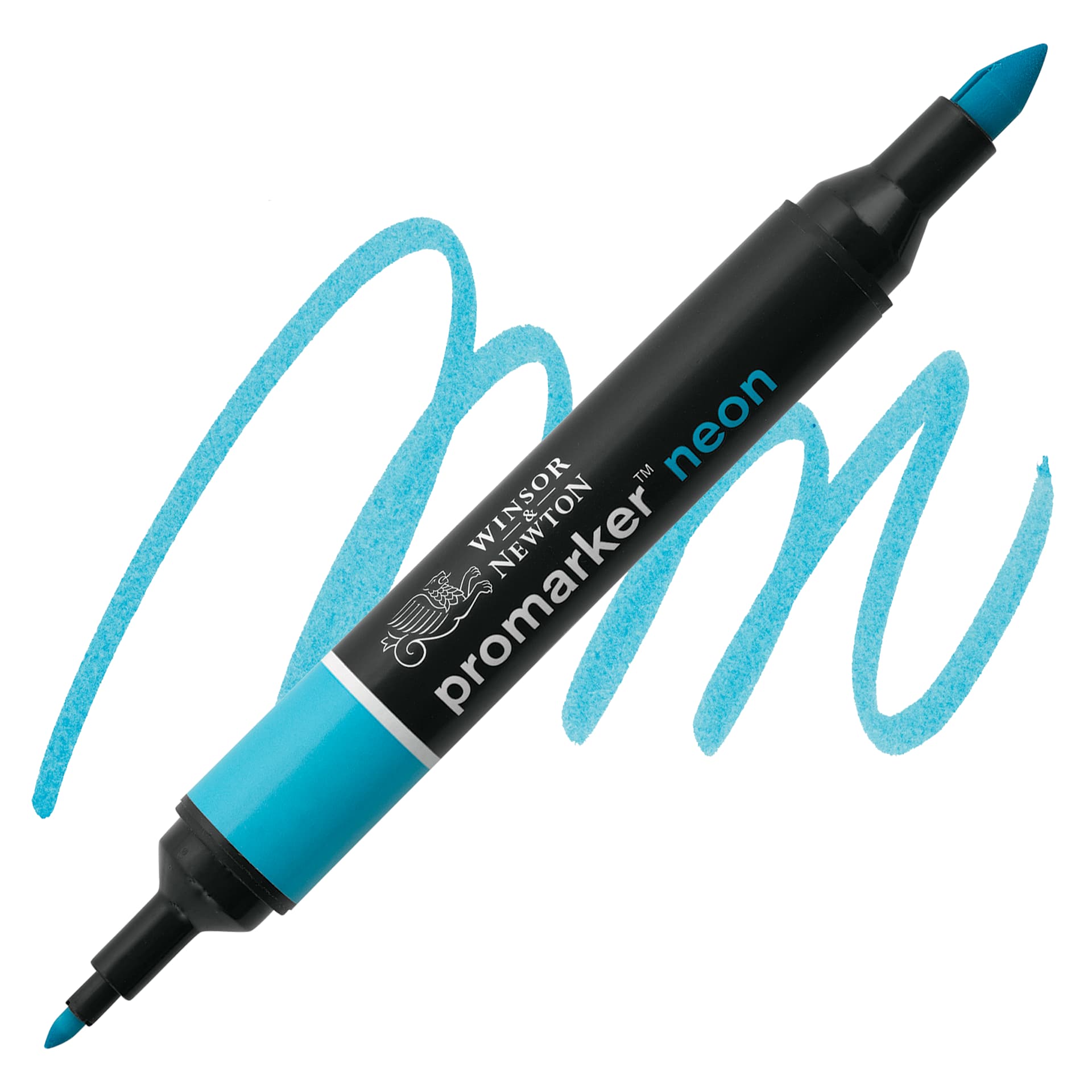 Winsor & Newton ProMarker - Neon Volt Blue marker and swatch