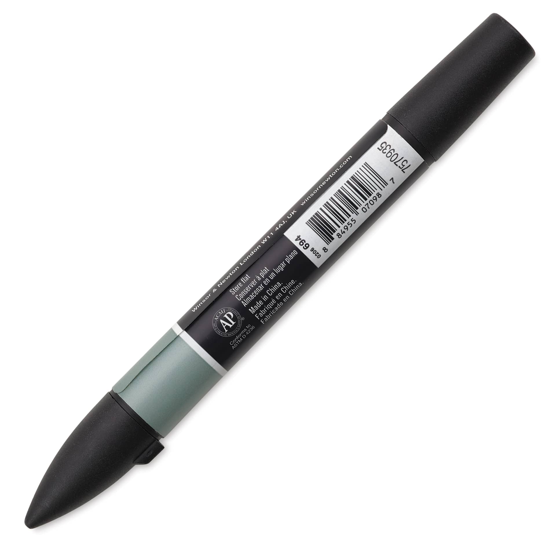 Winsor & Newton Promarker Metallic Marker - Green, back of the marker barrel