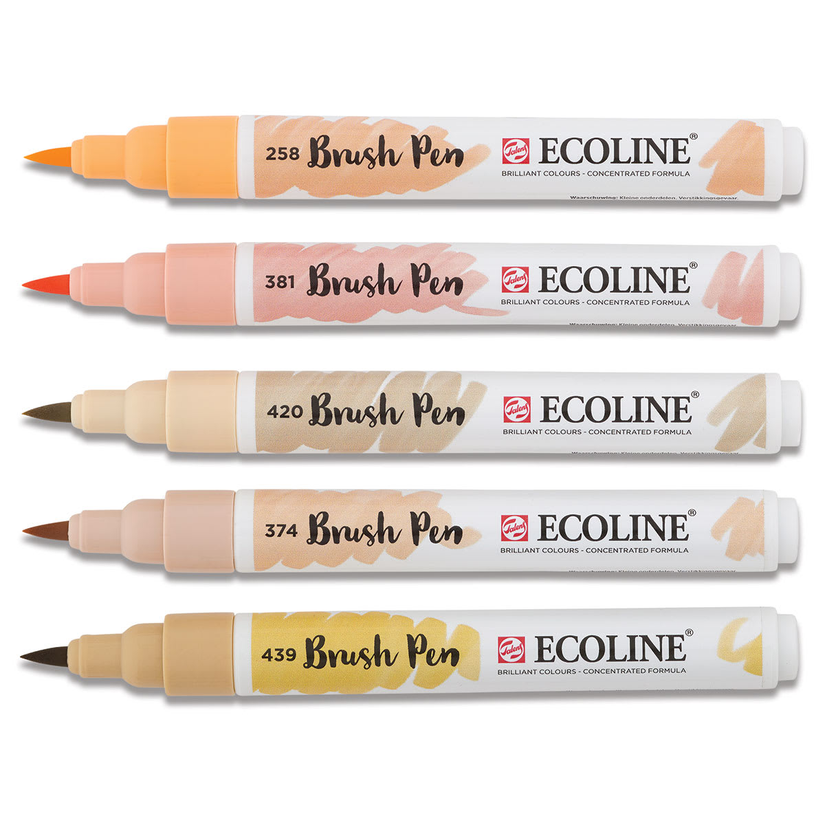 
Royal Talens Ecoline Brush Pen Marker Set- 5 Beige/Pink Hues