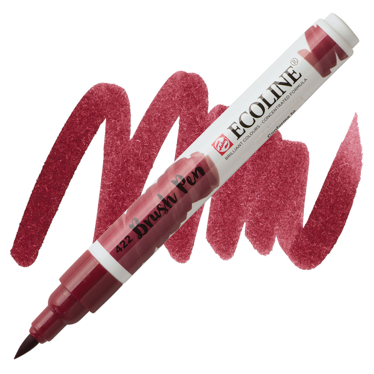 Royal Talens Ecoline Brush Marker - Red Brown marker and swatch