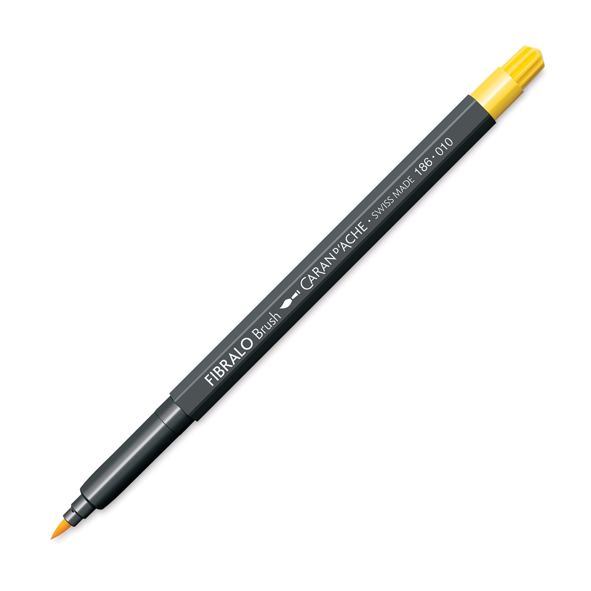 Caran d'Ache Fibralo Brush Marker - Yellow